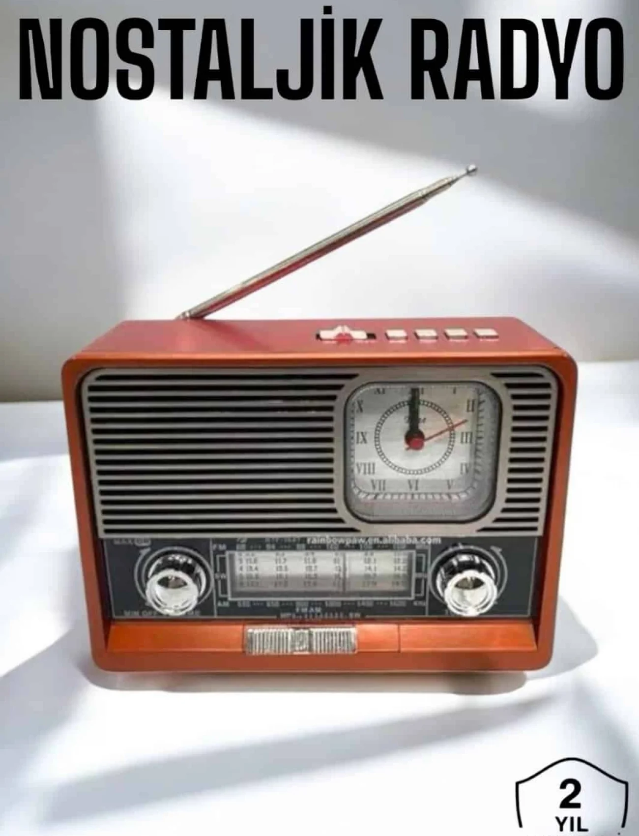 Nostaljik Görünümlü USB Girişli Bluetooth Bağlantılı Radyo