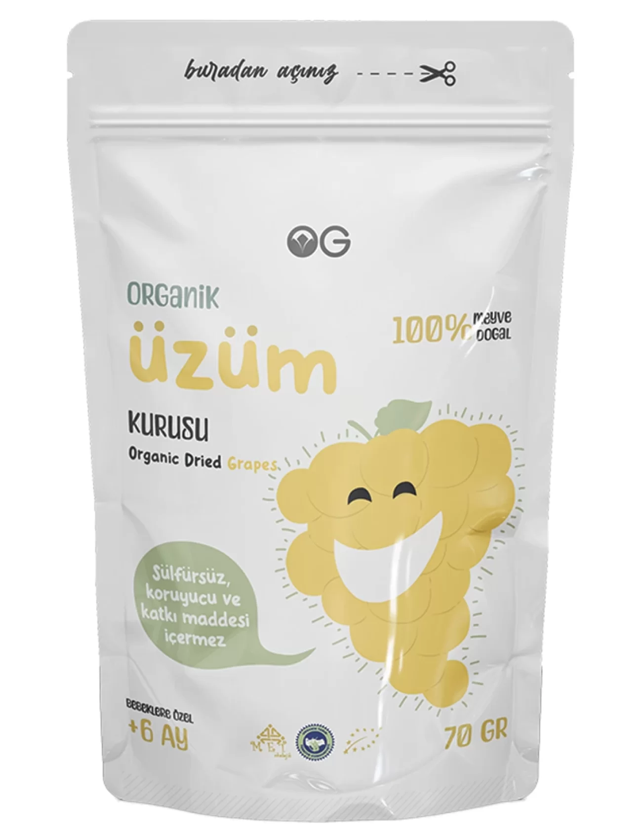 Og Natural Organik Üzüm Kurusu 70 Gr