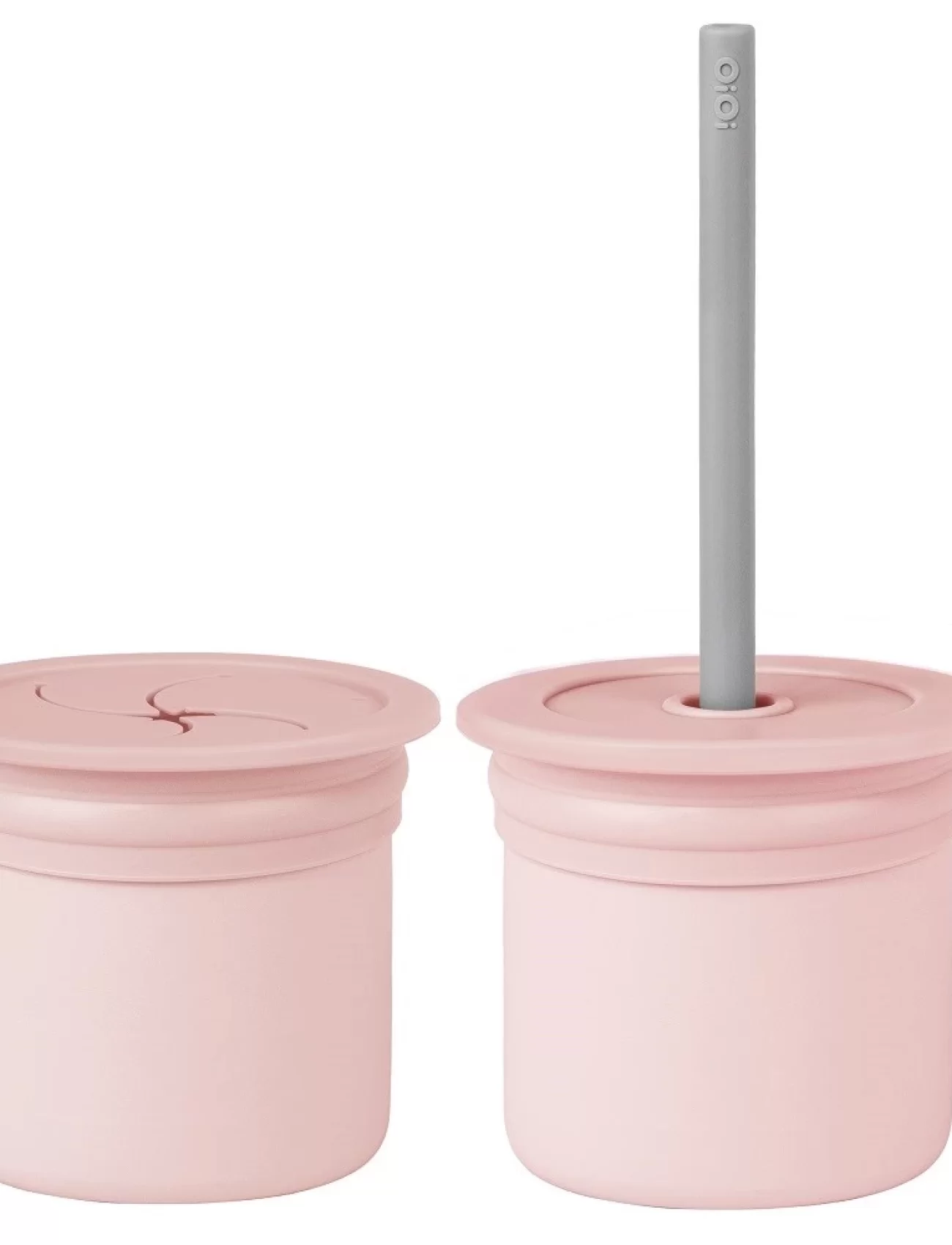 Oioi Ham+hüp Pipetli Silikon Bardak Seti Pinky Pink / Powder Grey
