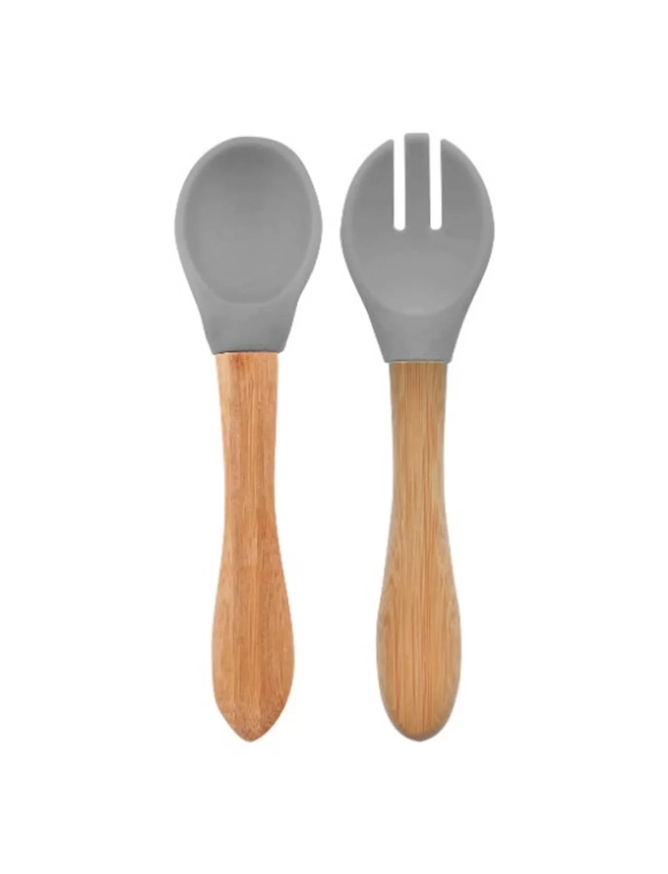 Oioi Mama Kaşığı Ve Çatal Seti Powder Grey