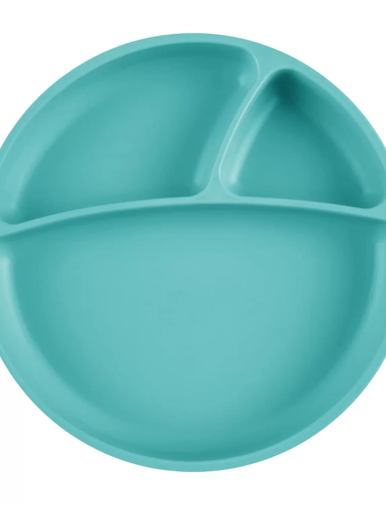 OiOi Porsiyon Vakum Tabanlı Silikon Tabak Aqua Green