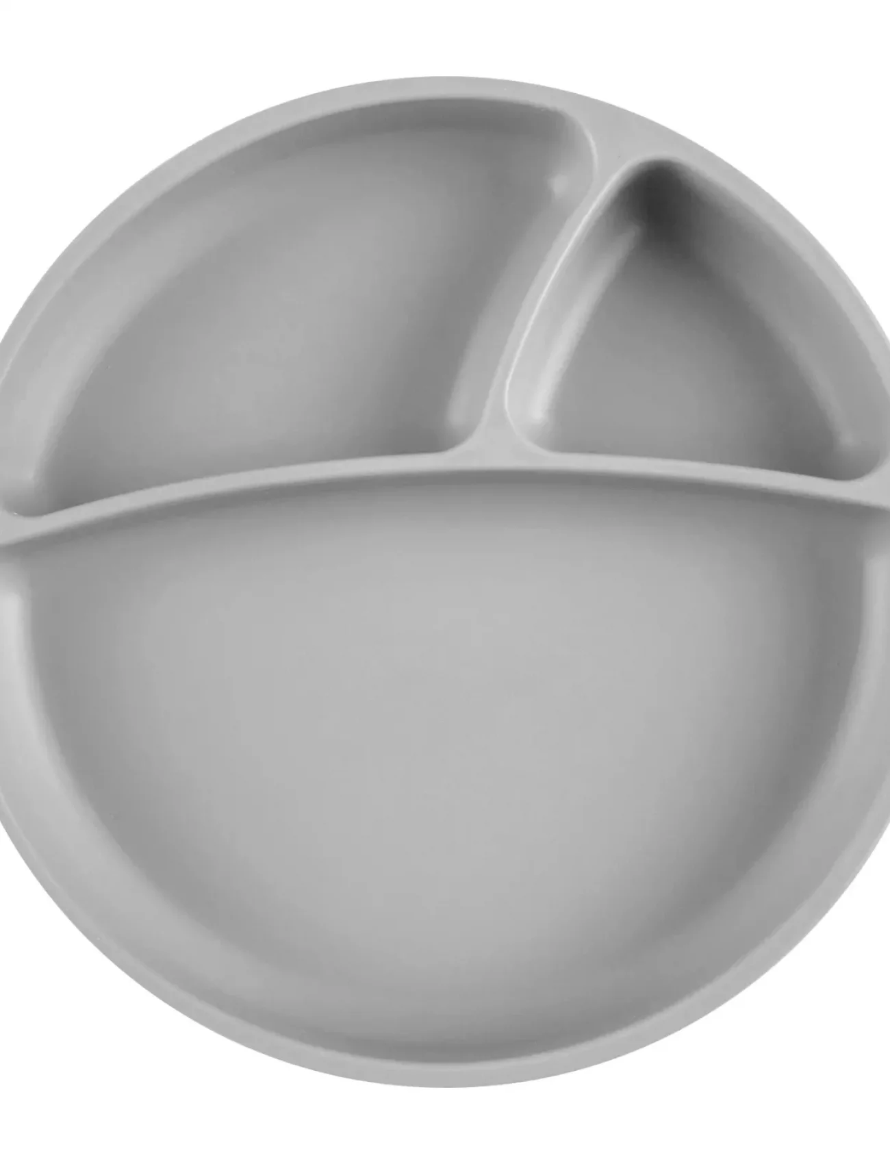 OiOi Porsiyon Vakum Tabanlı Silikon Tabak Powder Grey