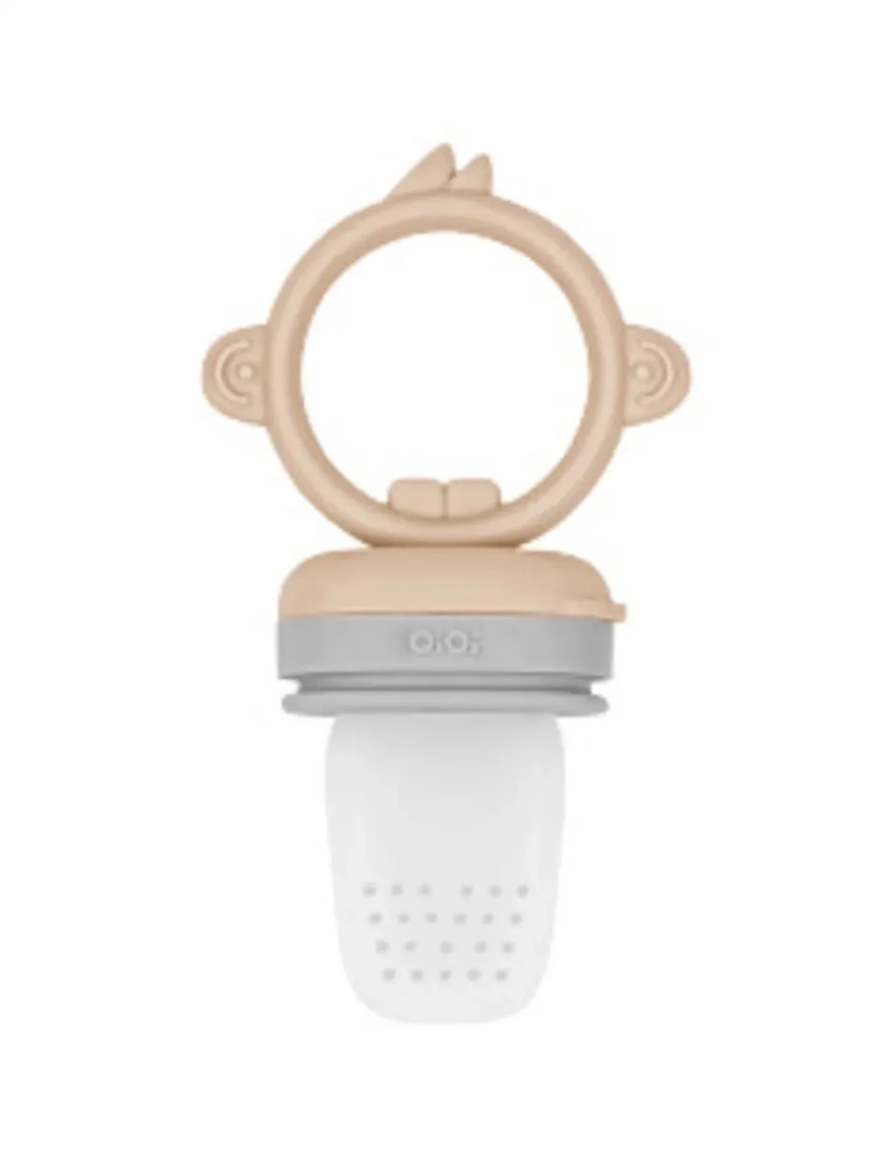 Oioi Silikon Püre Meyve Sebze Emziği Bubble Beige / Powder Grey