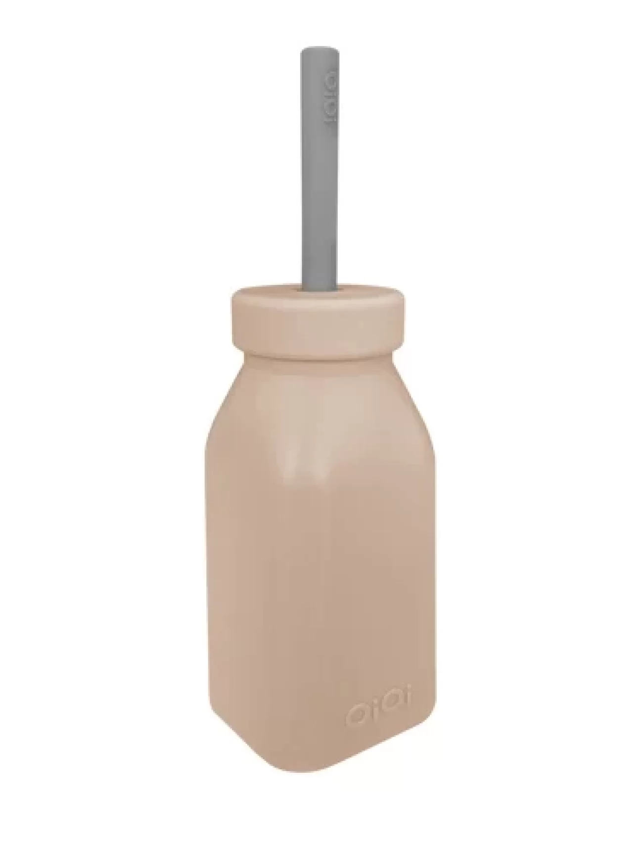 Oioi Şişe + Pipet 200ml Bubble Beige / Powder Grey