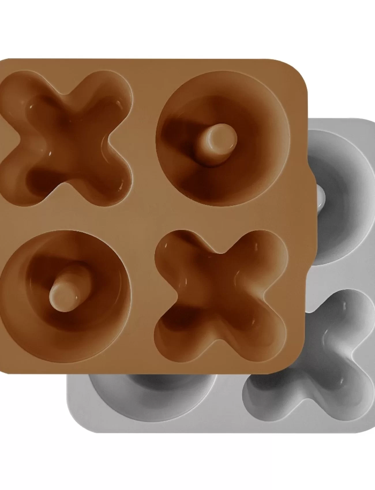 OiOi XOXO Silikon Kek Kalıbı Woody Brown / Powder Grey
