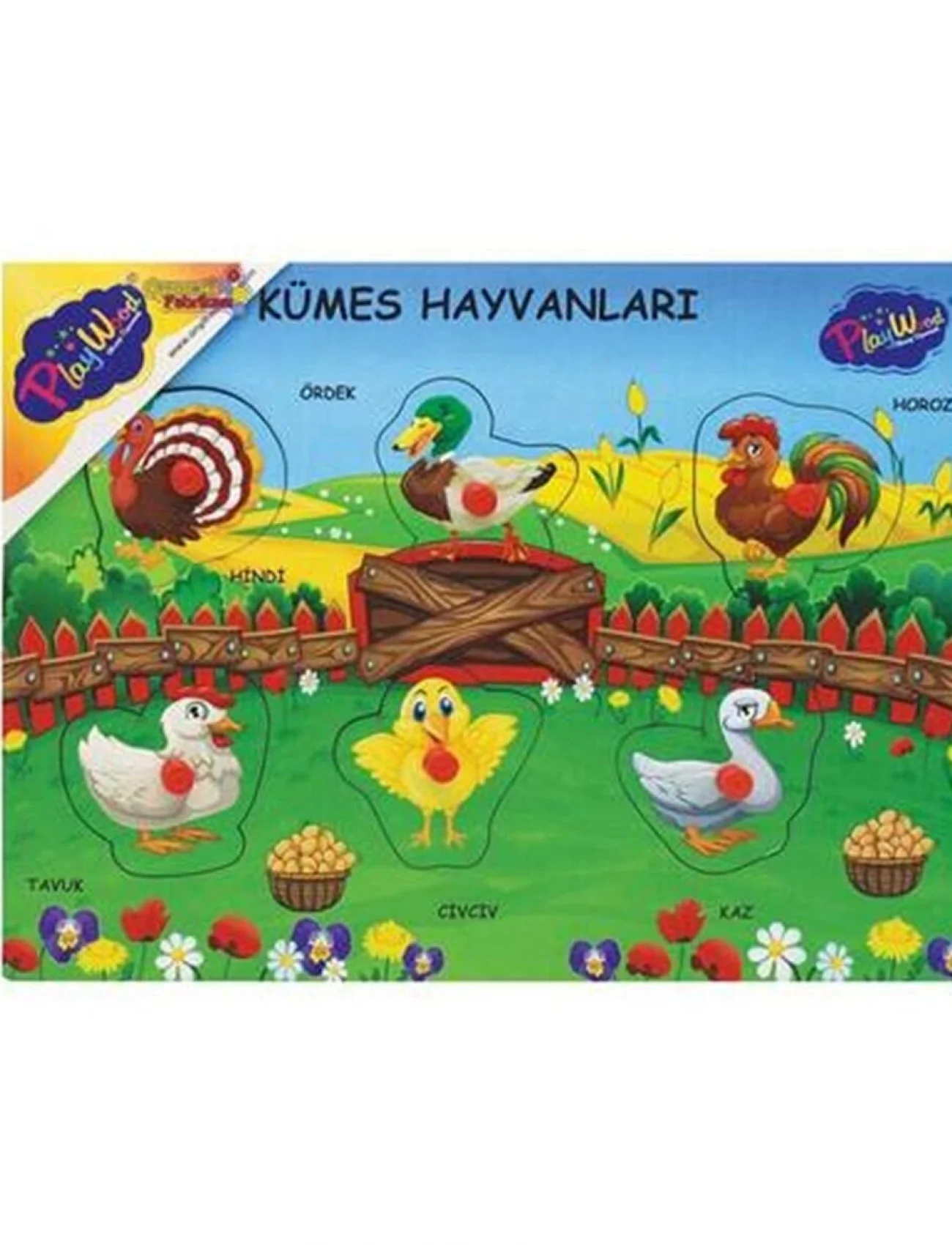 ONY-191-192-193 AHŞAP TUTMALI ÇİFTLİK SEVİMLİ KÜMES HAYVANLARI