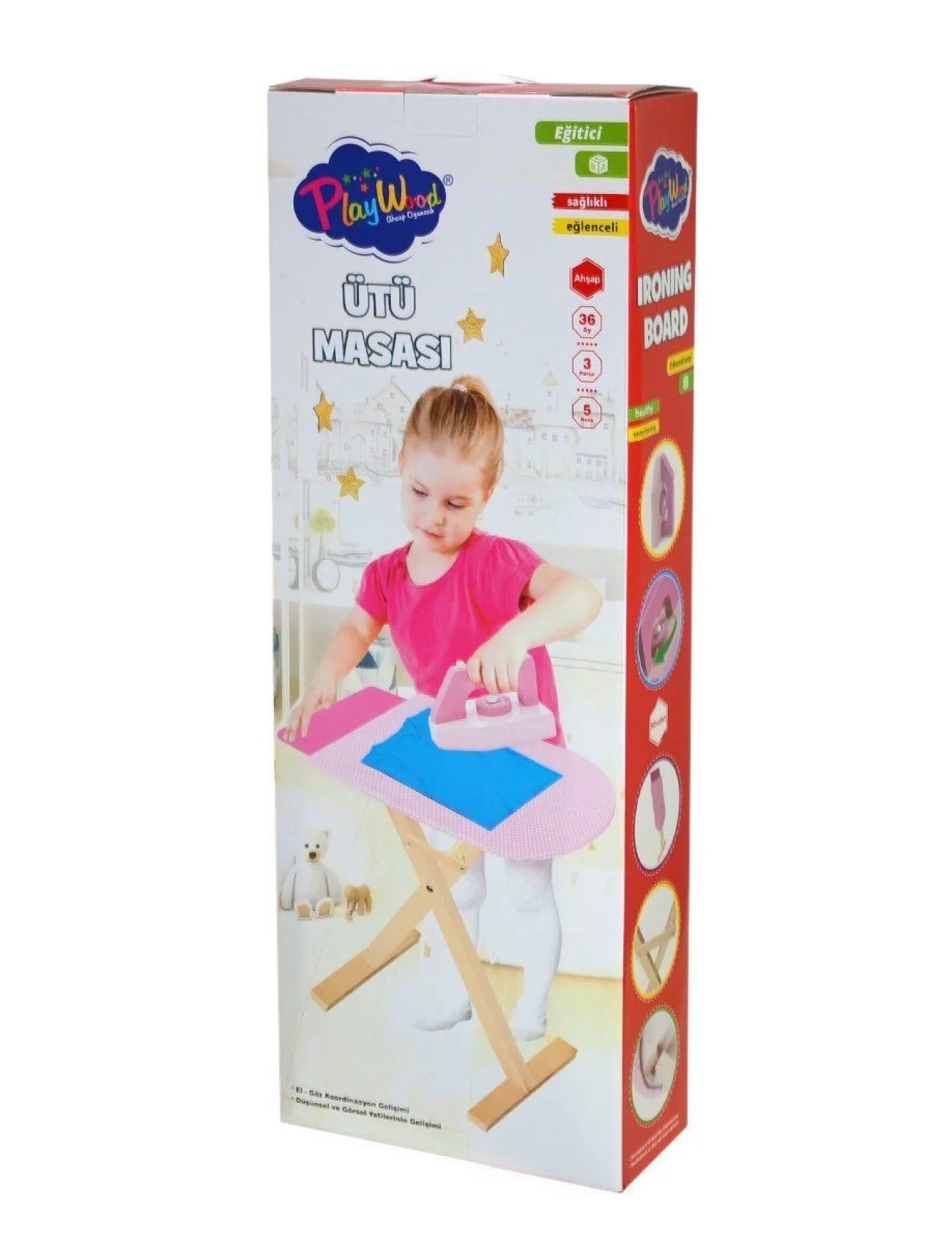 ONY-383 PlayWood Ahşap Ütü Masası Seti-Onyıl