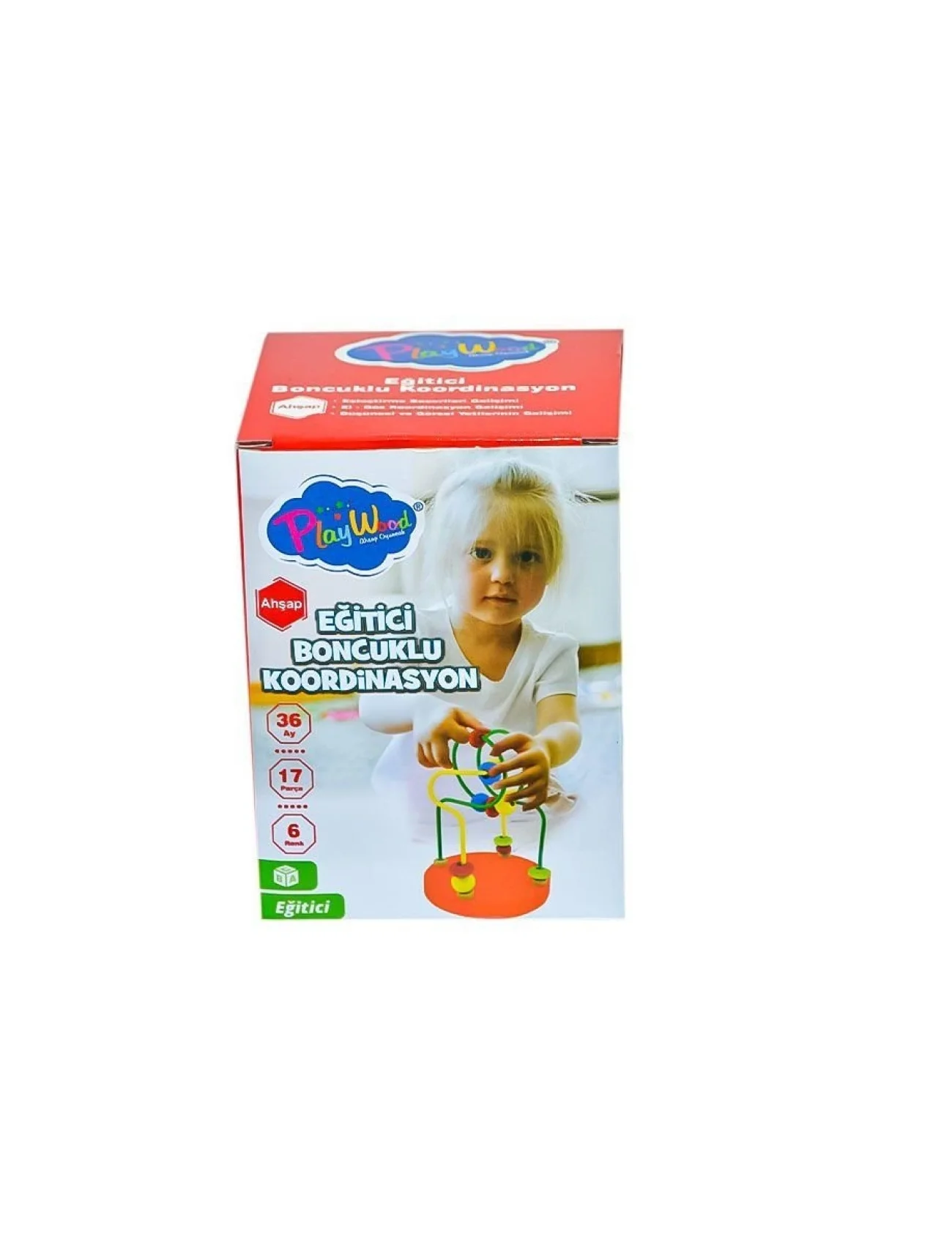 ONY-394  Ahşap Kutuda Mini Boncuklu Koordinasyon - Onyıl Oyuncak