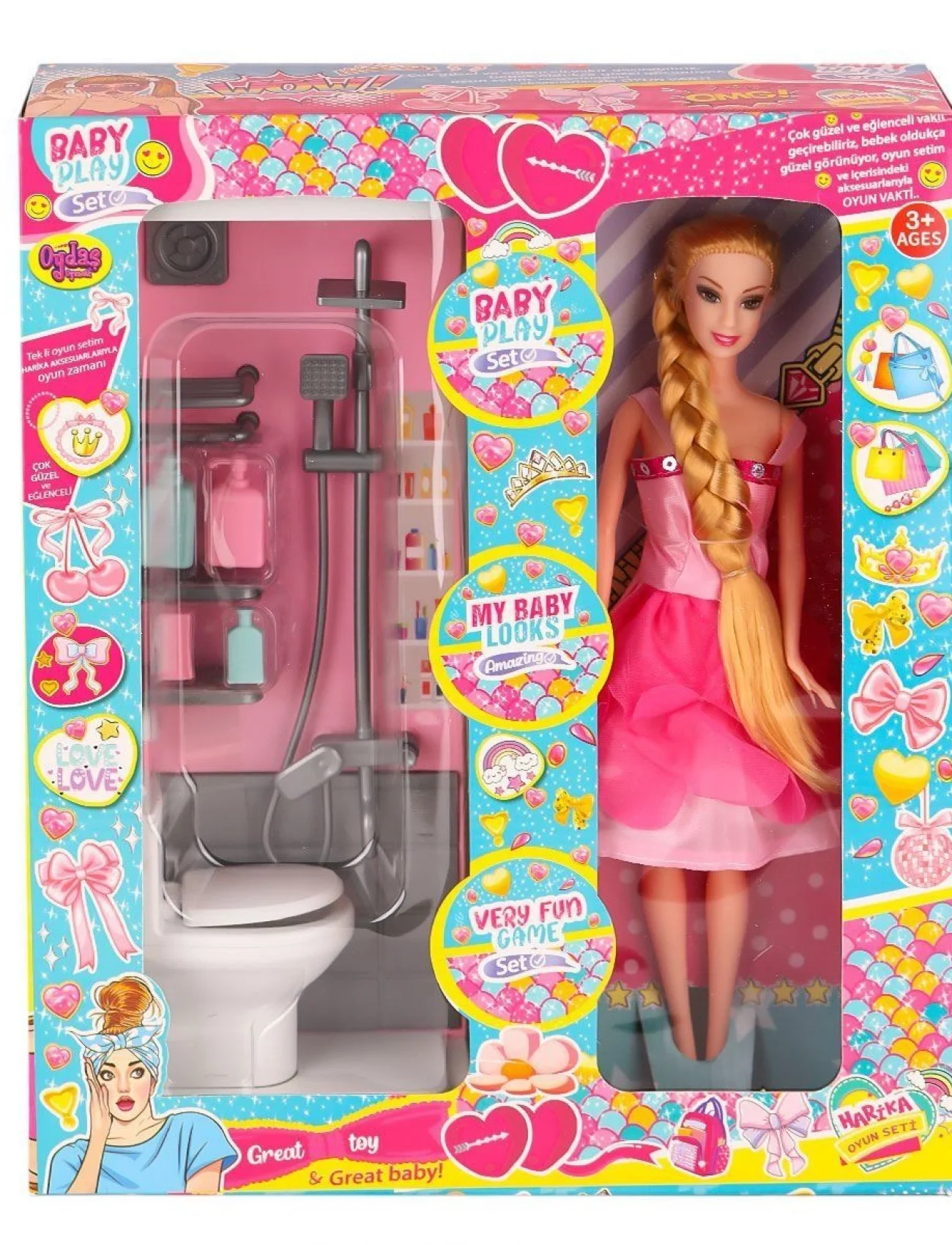 OYD-02387 Bebek ve Banyo Oyun Seti -Oydaş Oyuncak