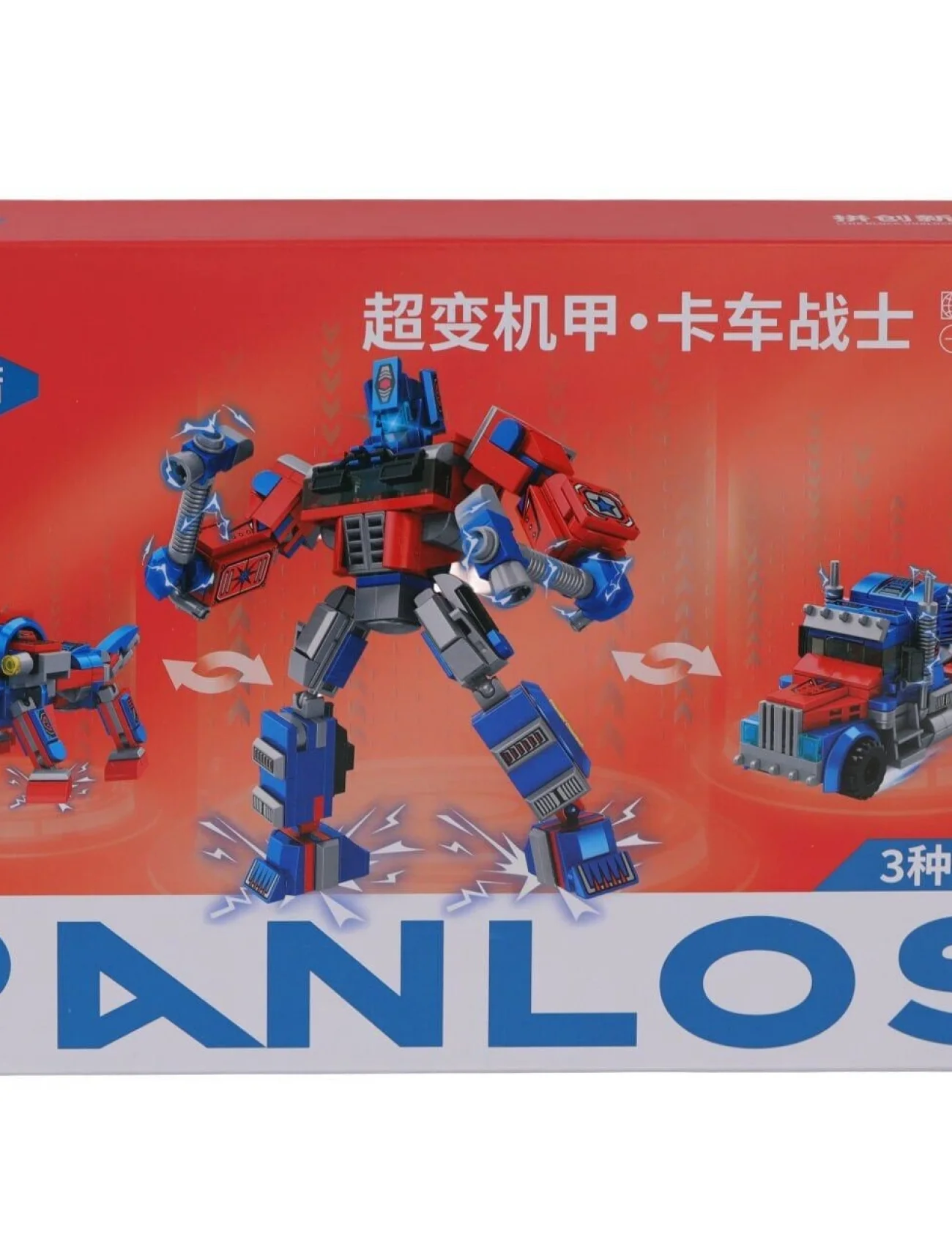 P626006-KARMA DÖNÜŞEN ROBOTLAR BLOCK OYUNCAK-KIRMIZI