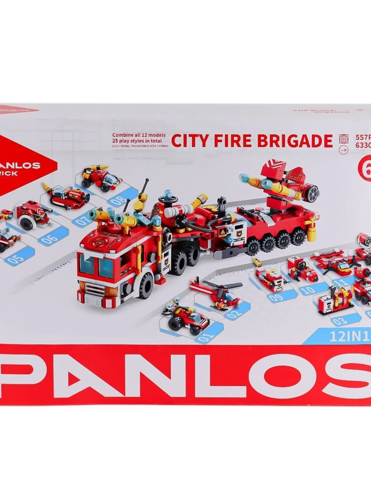 P633009 Panlos Şehir İtfaiyesi 557 Parça Blok Seti -Vagon life