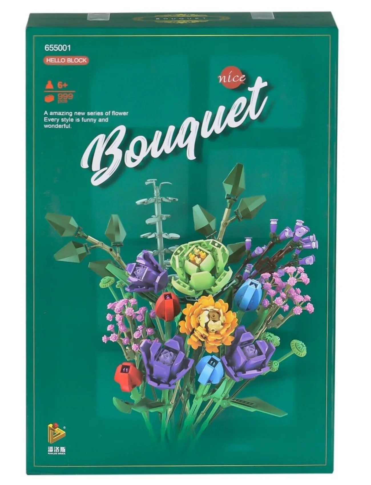 P655001 Panlos Çiçek Buketi 999 Parça Blok Seti -Vagon life