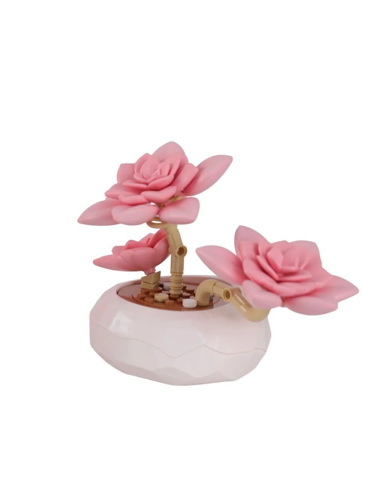 P655064 PANLOS PEMBE NİLÜFER SUKULENT MODEL 82 PARÇA BLOCK OYUNCAK