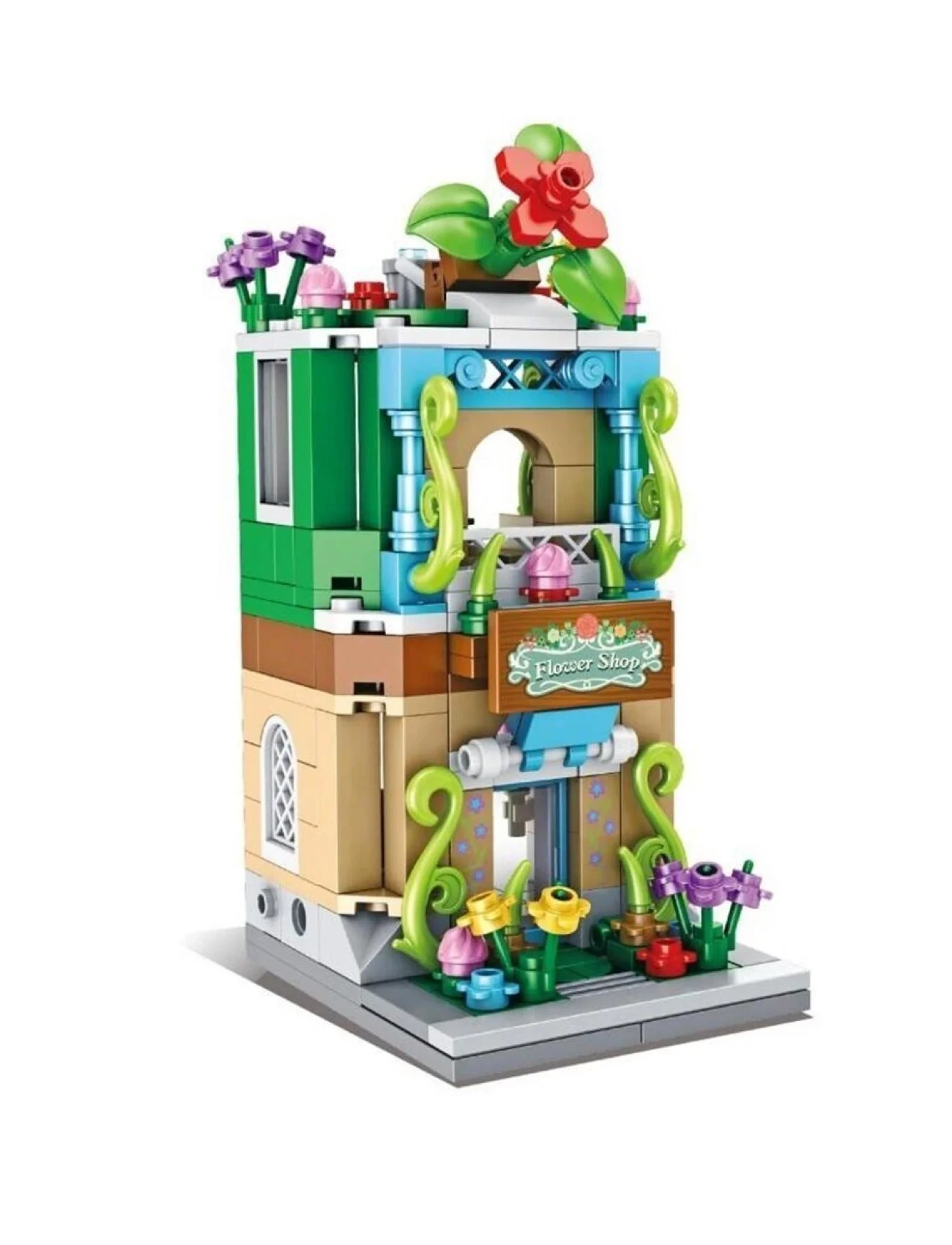 P657037 PANLOS ÇİÇEK DÜKKANI 280 PARÇA BLOCK OYUNCAK