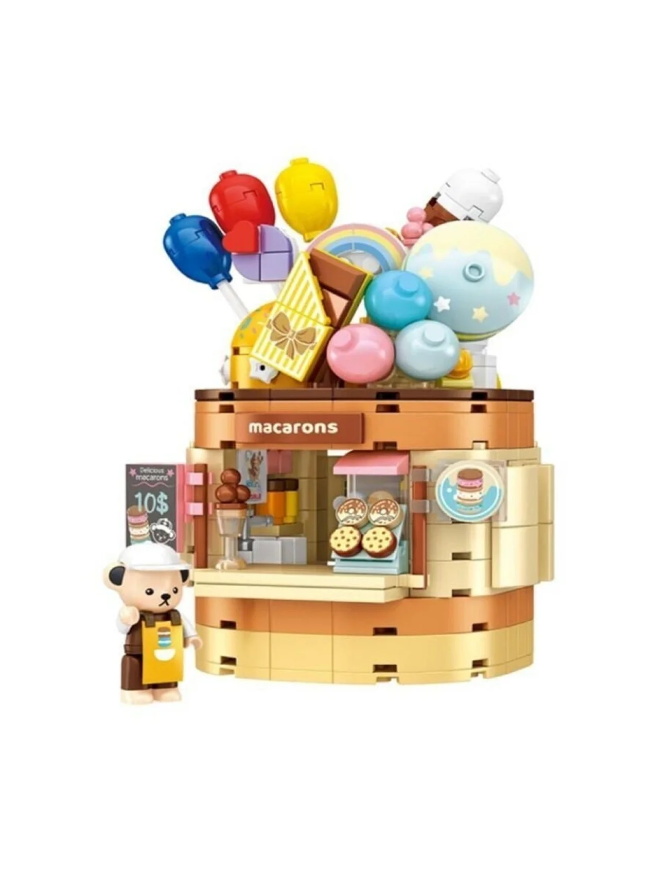 P881201 PANLOS TEDDY BEAR KOLEKSİYONU DONDURMA DÜNYASI 354 PARÇA BLOCK OYUNCAK