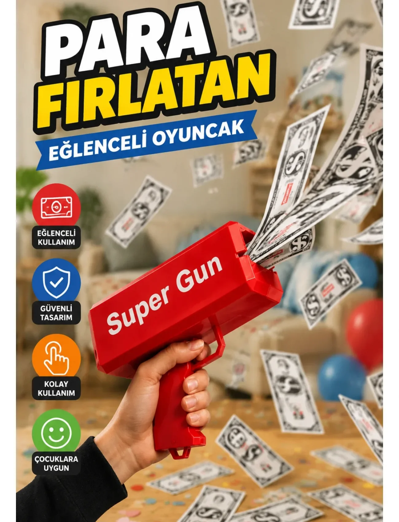 Para Fırlatan Eğlenceli Oyuncak  Çocuk Oyun Seti