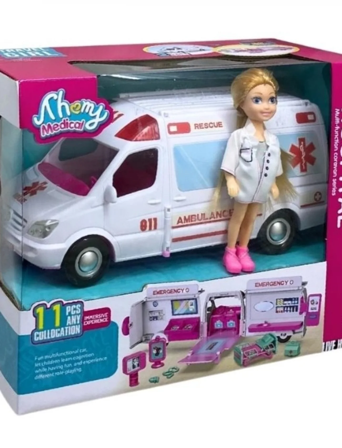 Pasifik Bebek Ambulansı Ve Doktor Seti 9045