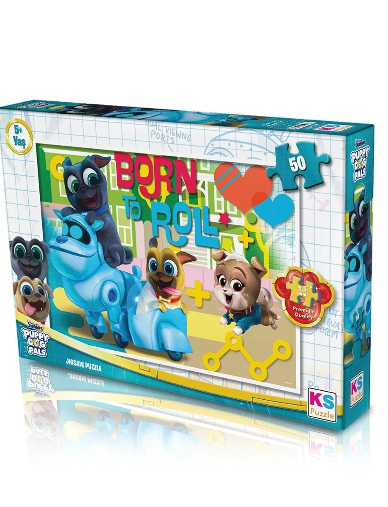 PDP709 Puppy Dog Pals 50 Parça Çocuk Puzzle -KS Puzzle