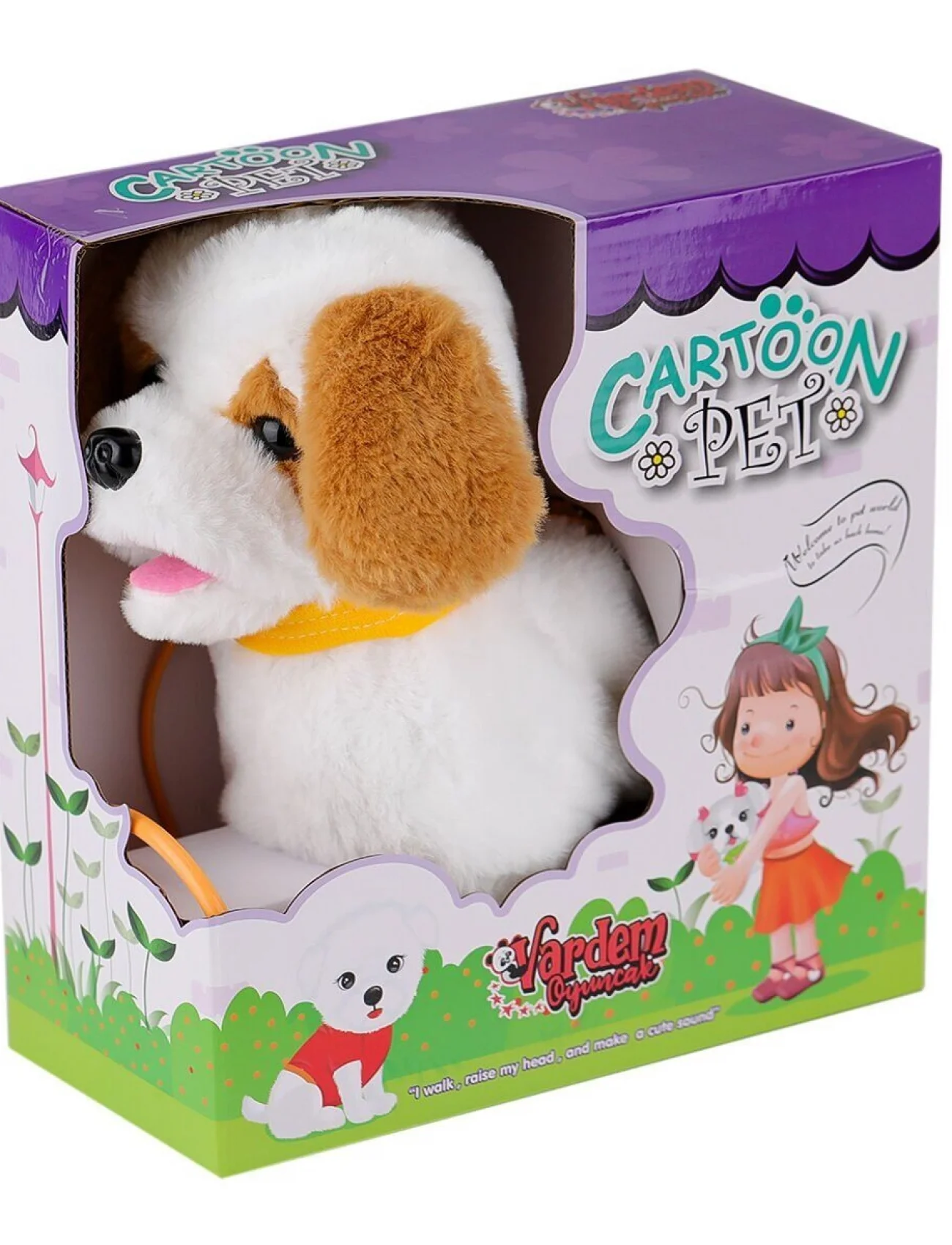 PFT-B019 Yürüyen Tasmalı Peluş Köpek