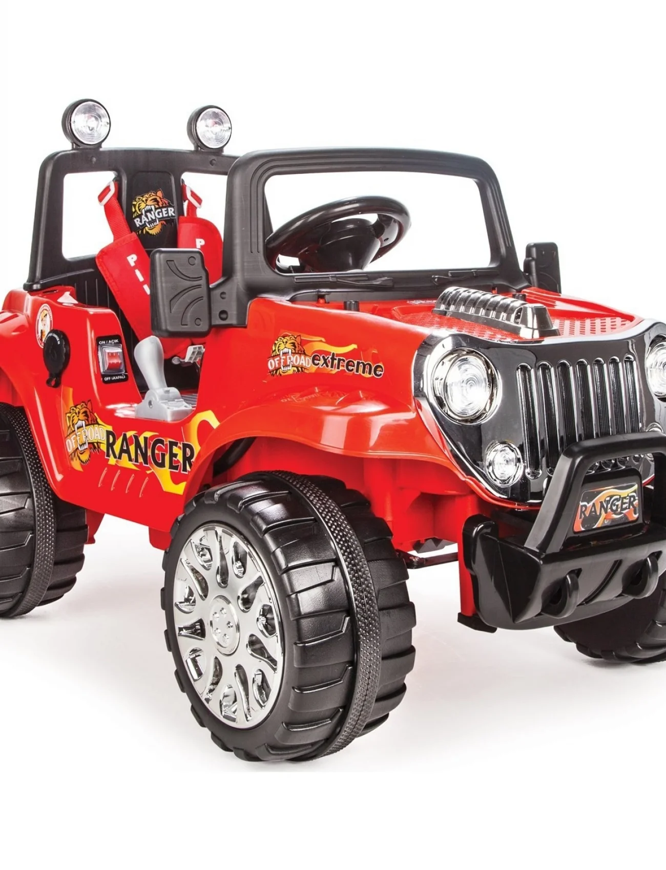 Pilsan Ranger Akülü Araba 12 Volt 05-107 Kırmızı