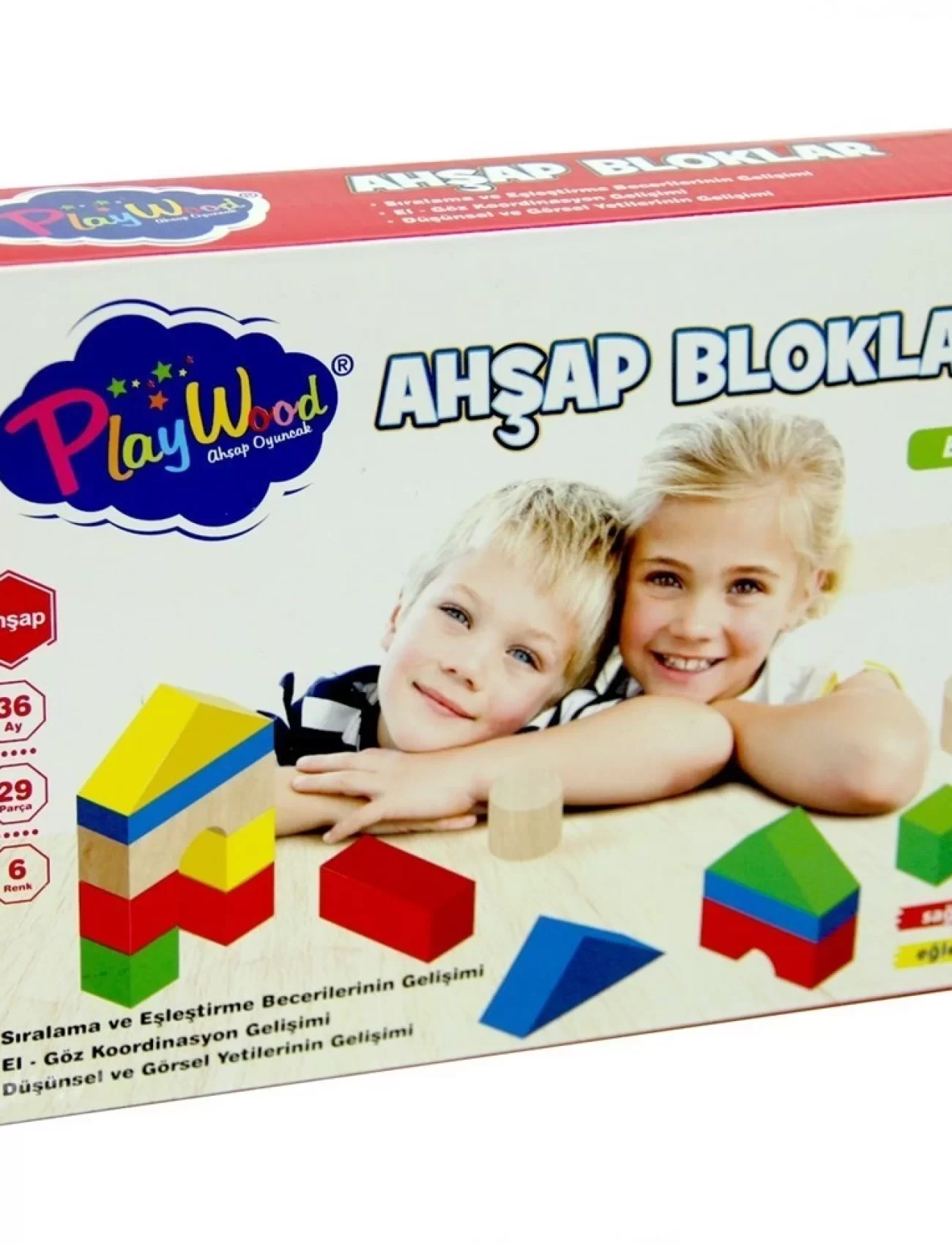 PlayWood 29 Parça Ahşap Bloklar