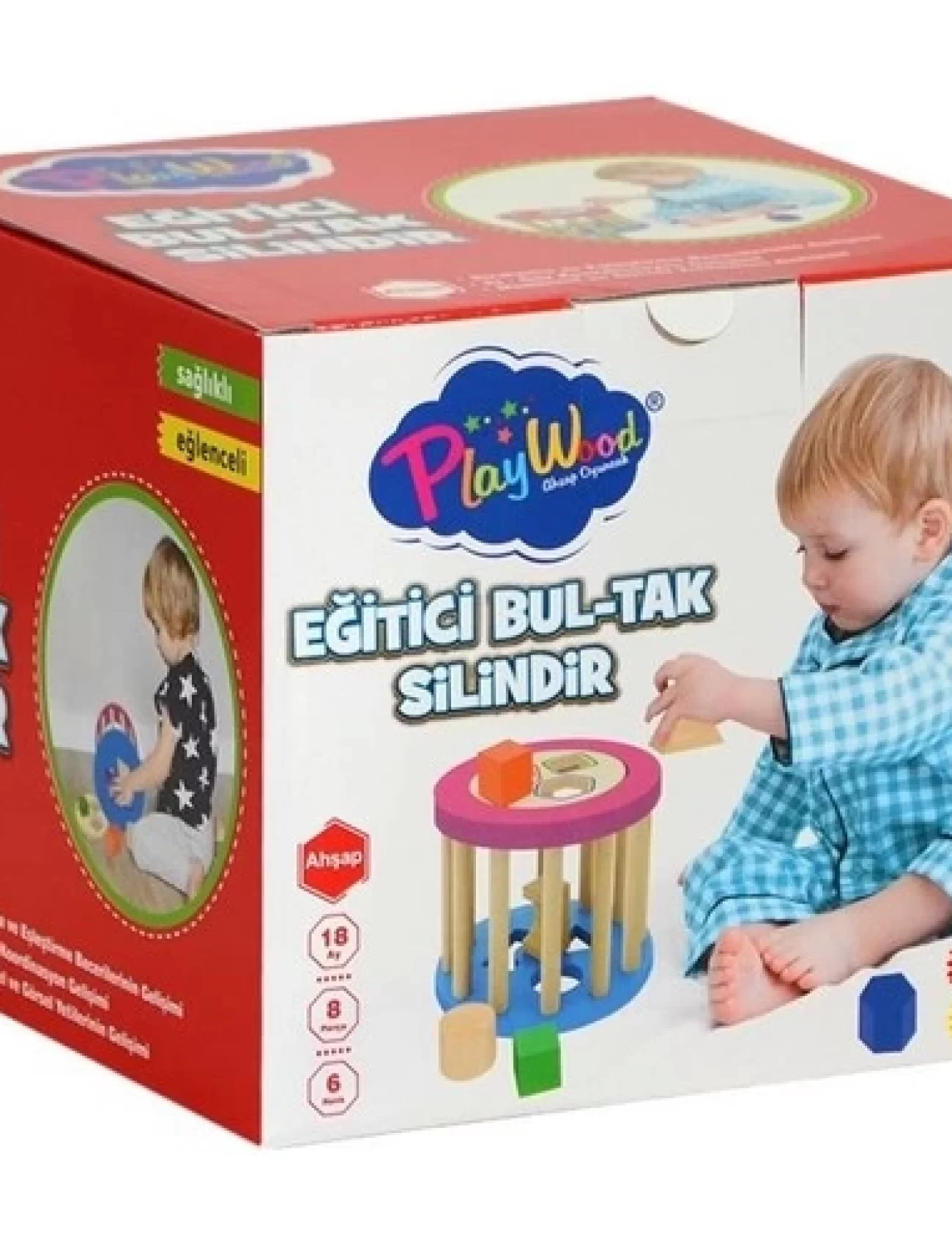 Playwood Ahşap Eğitici Silindir Bultak 374