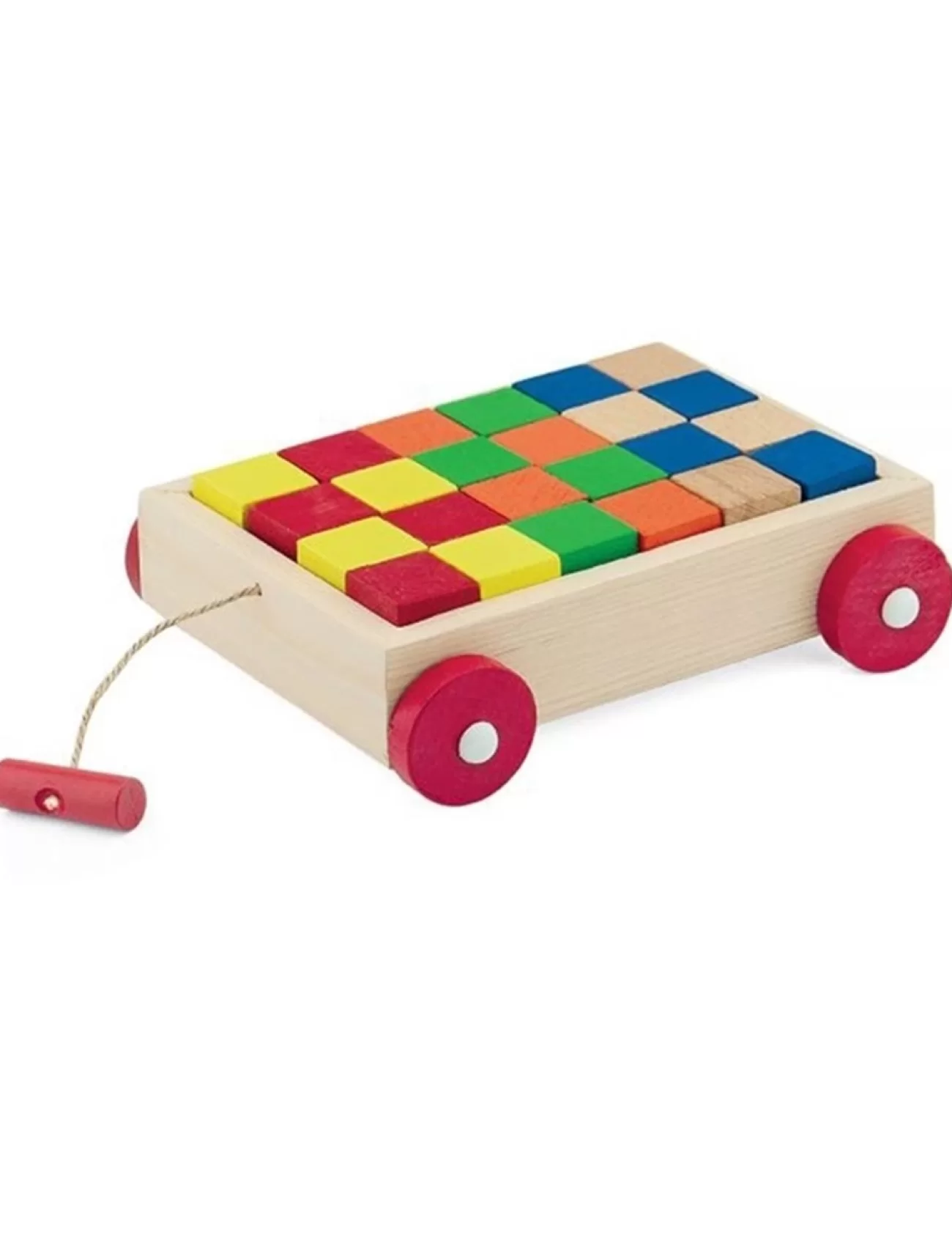 PlayWood Ahşap Renkli Küp Bloklu Araba 312