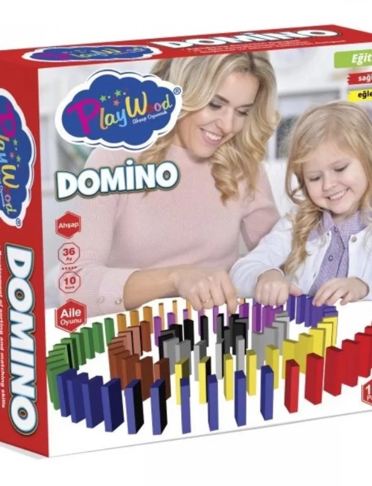 Playwood Kutuda Ahşap Domino Oyunu