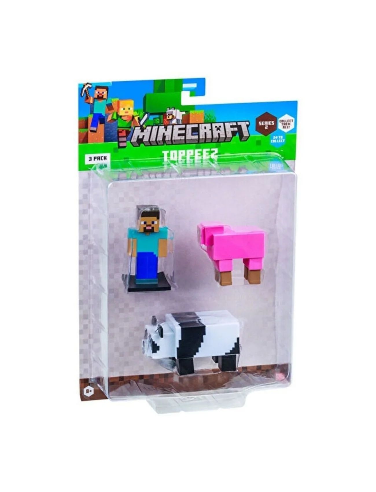 PMI/MC2220 MİNECRAFT 3D TOPPEEZ 3LÜ FİGÜR SETİ ASORTİ