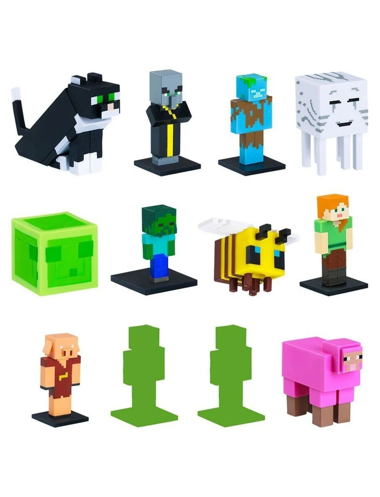 PMI/MC2280 MİNECRAFT 3D TOPPEEZ 12Lİ DELUXE FİGÜR SETİ 2 ASORTİ