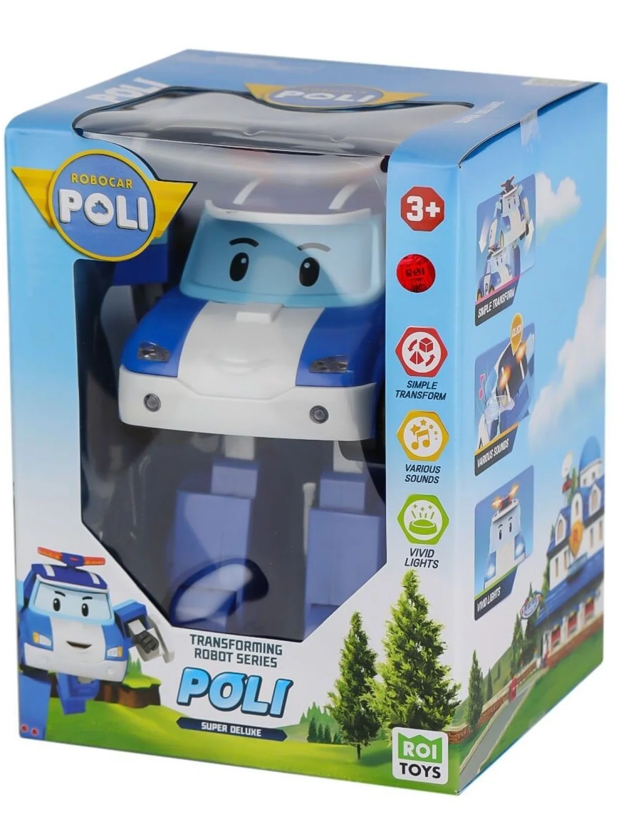POLI MRT-685 Sesli ve Işıklı Robocar Poli Büyük Transforming Robot Poli