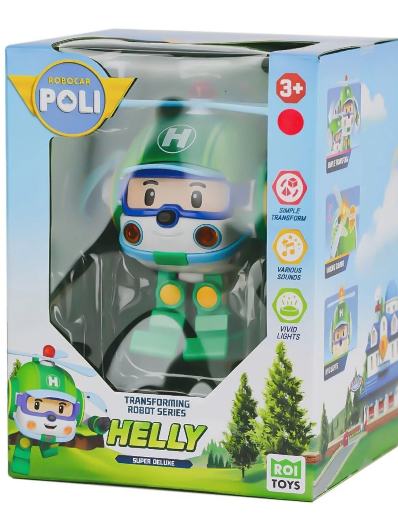 POLI MRT-688 Sesli ve Işıklı Robocar Poli Büyük Transforming Robot Helly -Necotoys