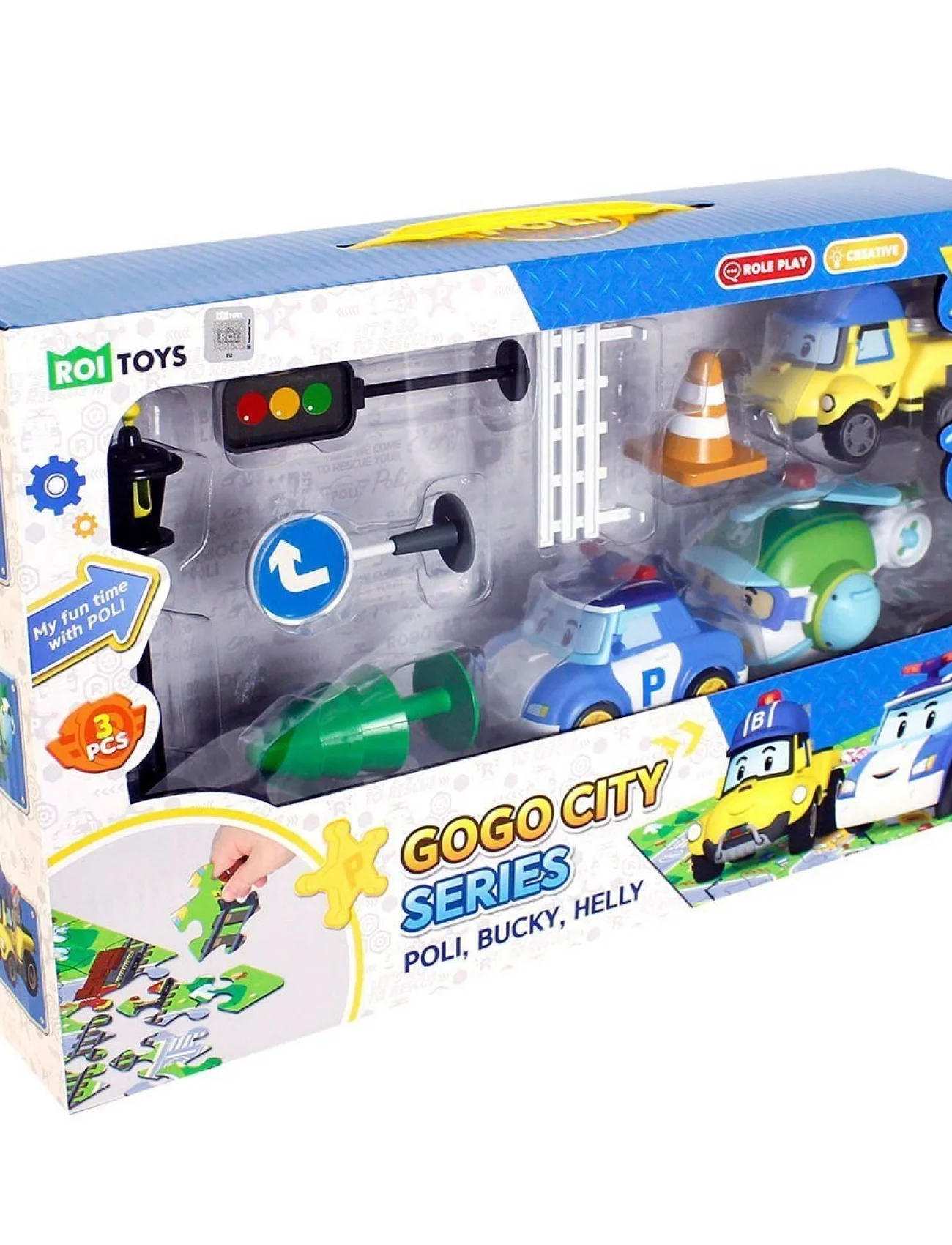 POLI-ZR-912 Robocar Poli Gogo City Seri Poli Burky Helly Oyun Seti