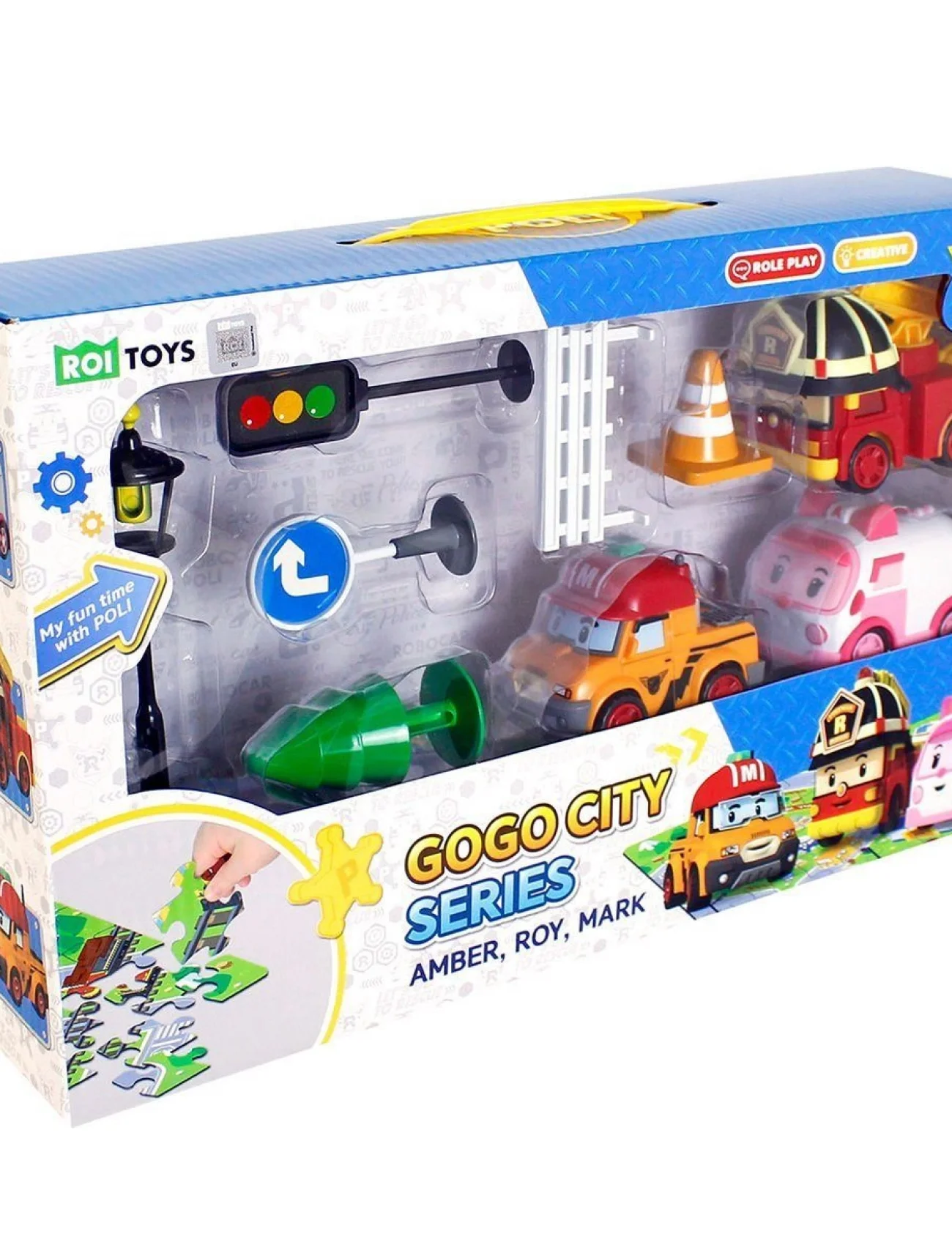 POLI ZR-913 Robocar Poli Gogo City Seri Ambar,Roy,Mark Oyun Seti