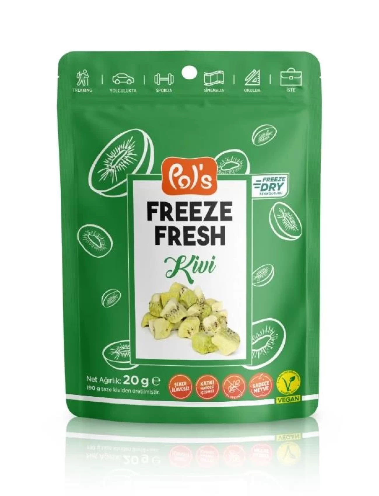 Pol’s Freeze Fresh Dondurularak Kurutulmuş Kivi 20 G