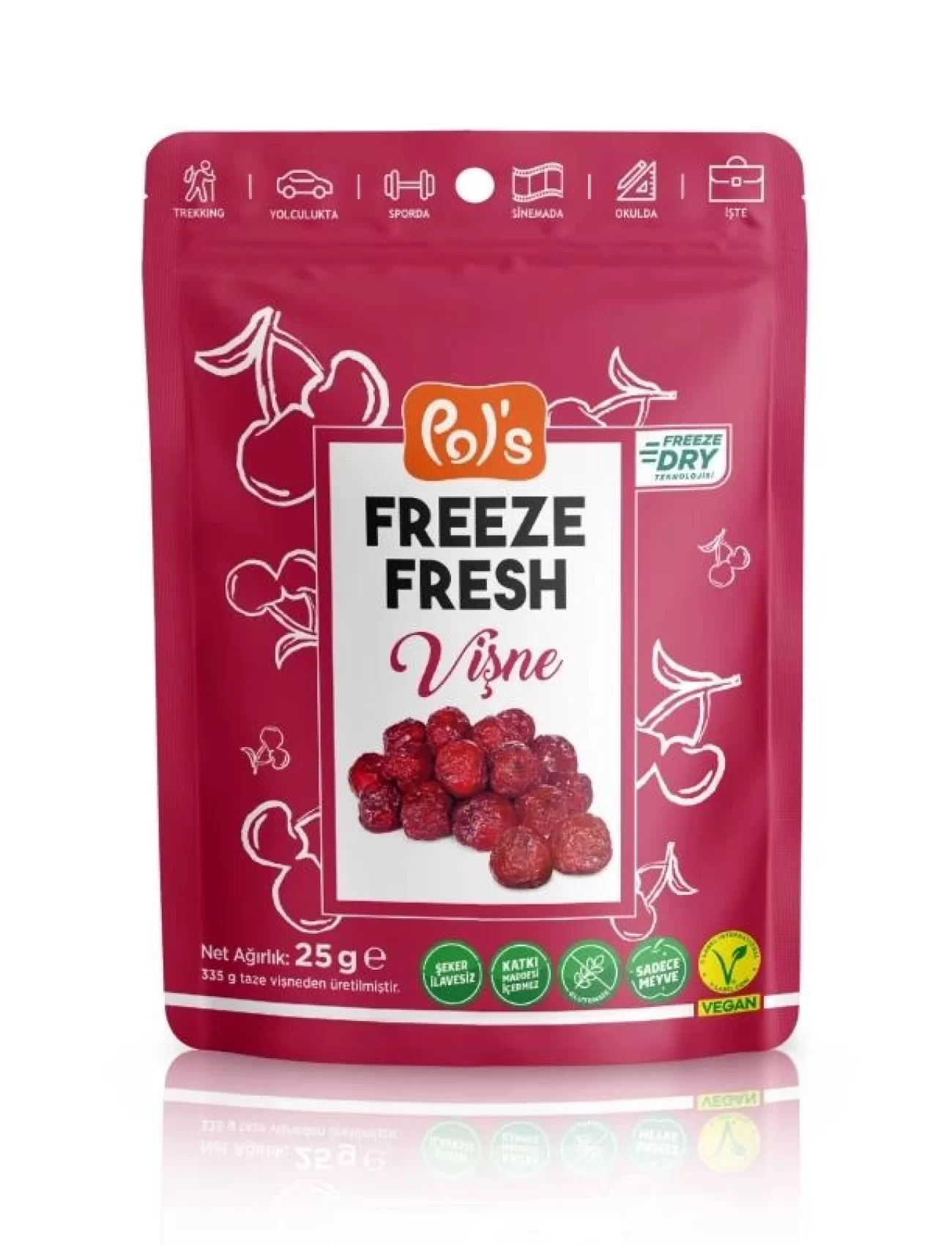 Pol’s Freeze Fresh Dondurularak Kurutulmuş Vişne 25g