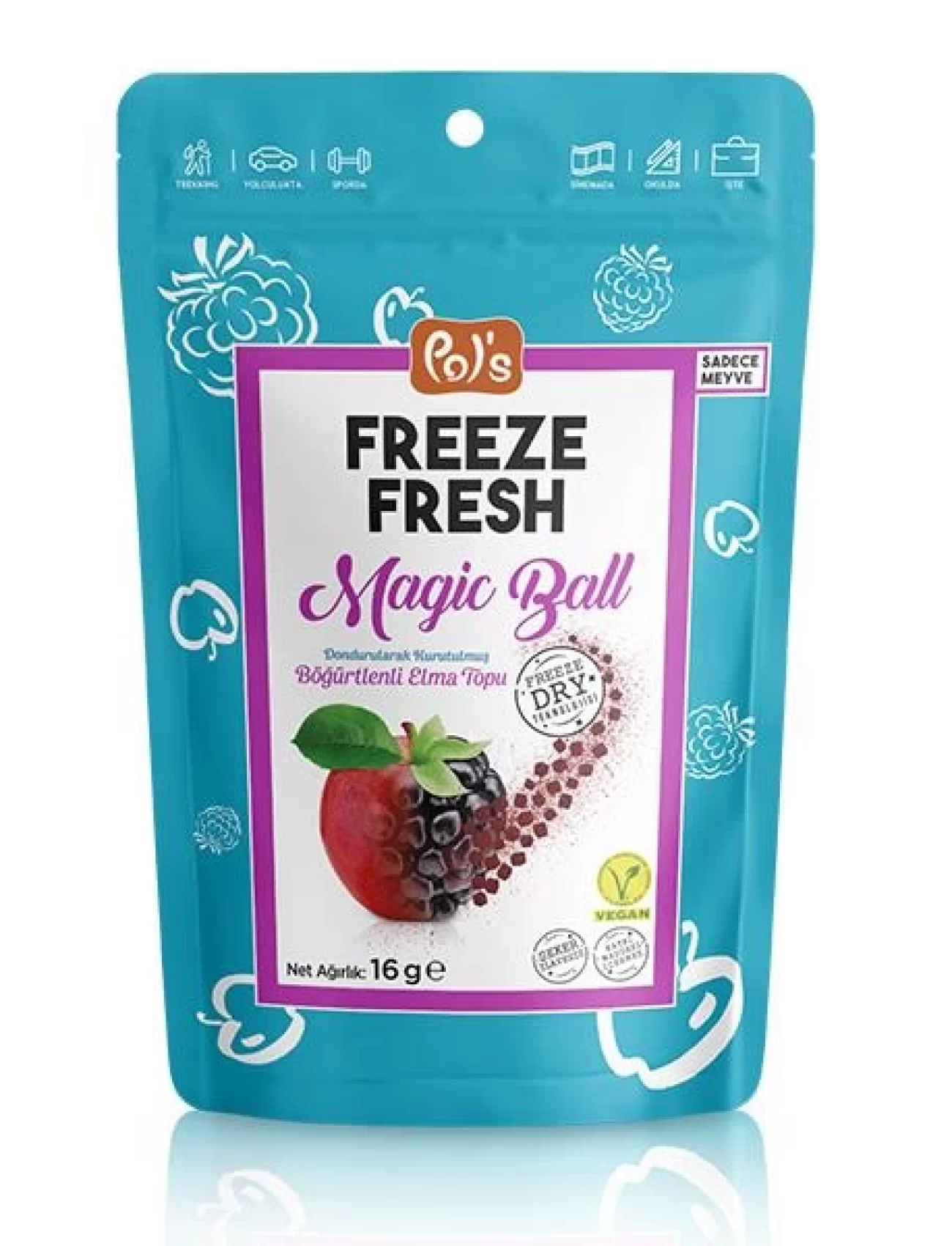 Pol’s Freeze Fresh Magic Ball Böğürtlenli Elma Topları 16 Gr