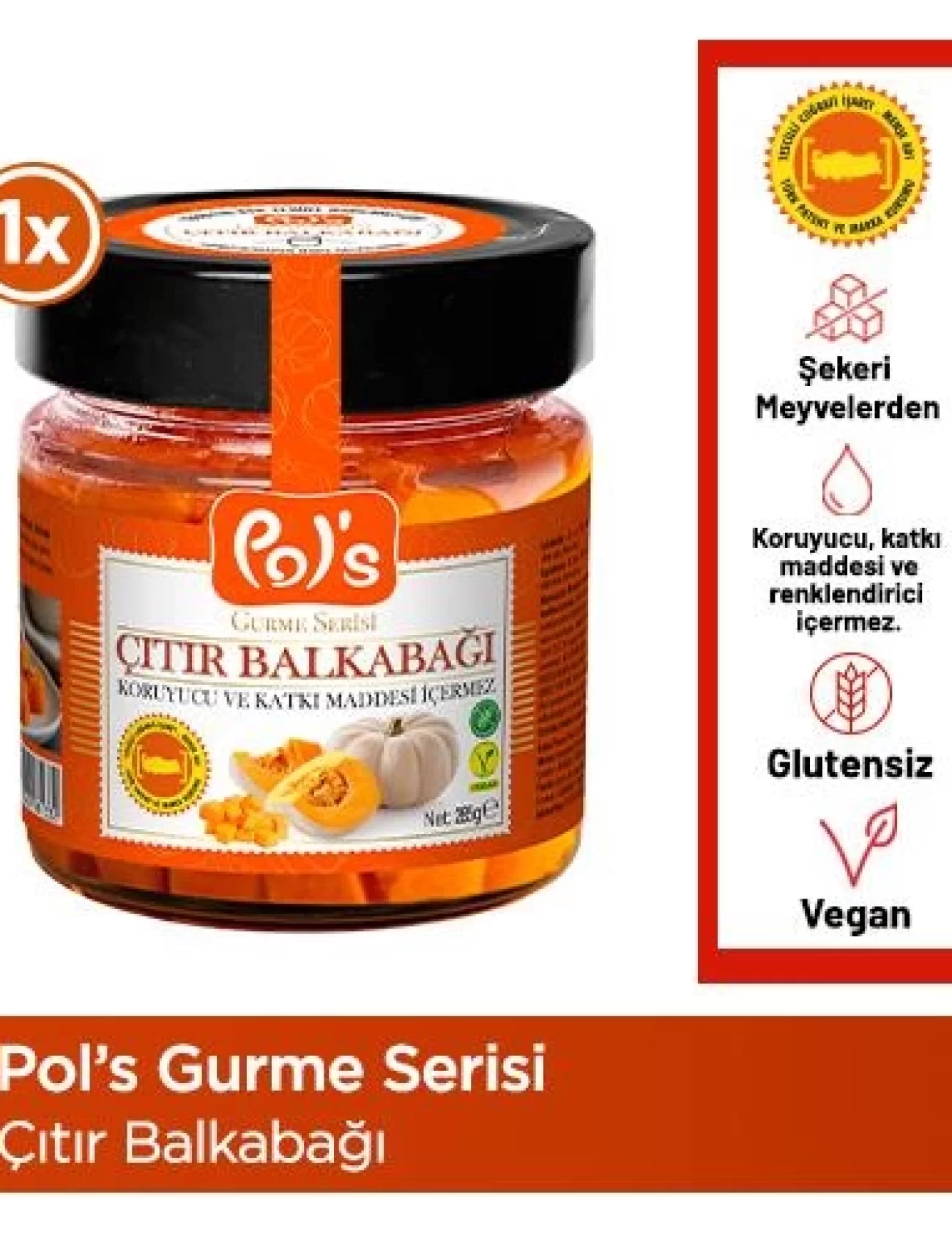 Pol’s Gurme Çıtır Balkabağı Reçeli 285 Gr