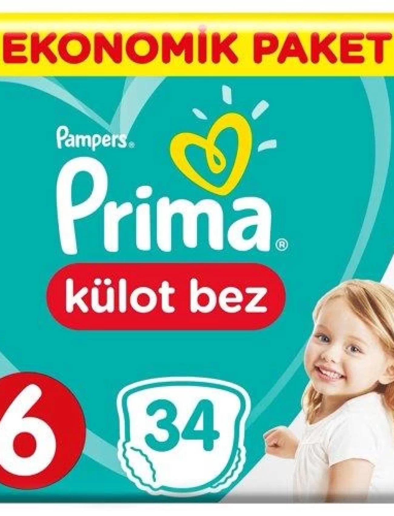 Prima Külot Bebek Bezi Eko Paket 6 Beden 34 Adet