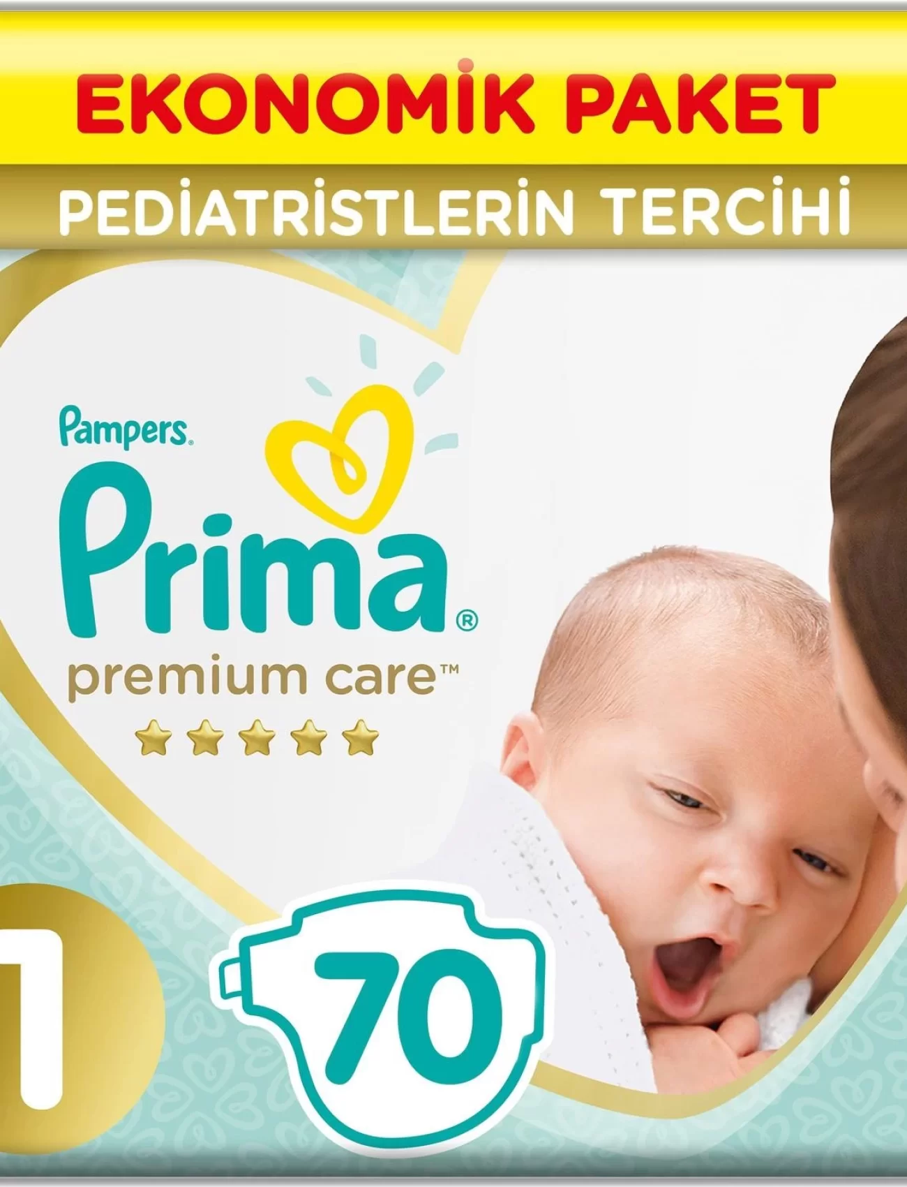 Prima Premium Care Bebek Bezi Eko Paket 1 Beden 70 Adet