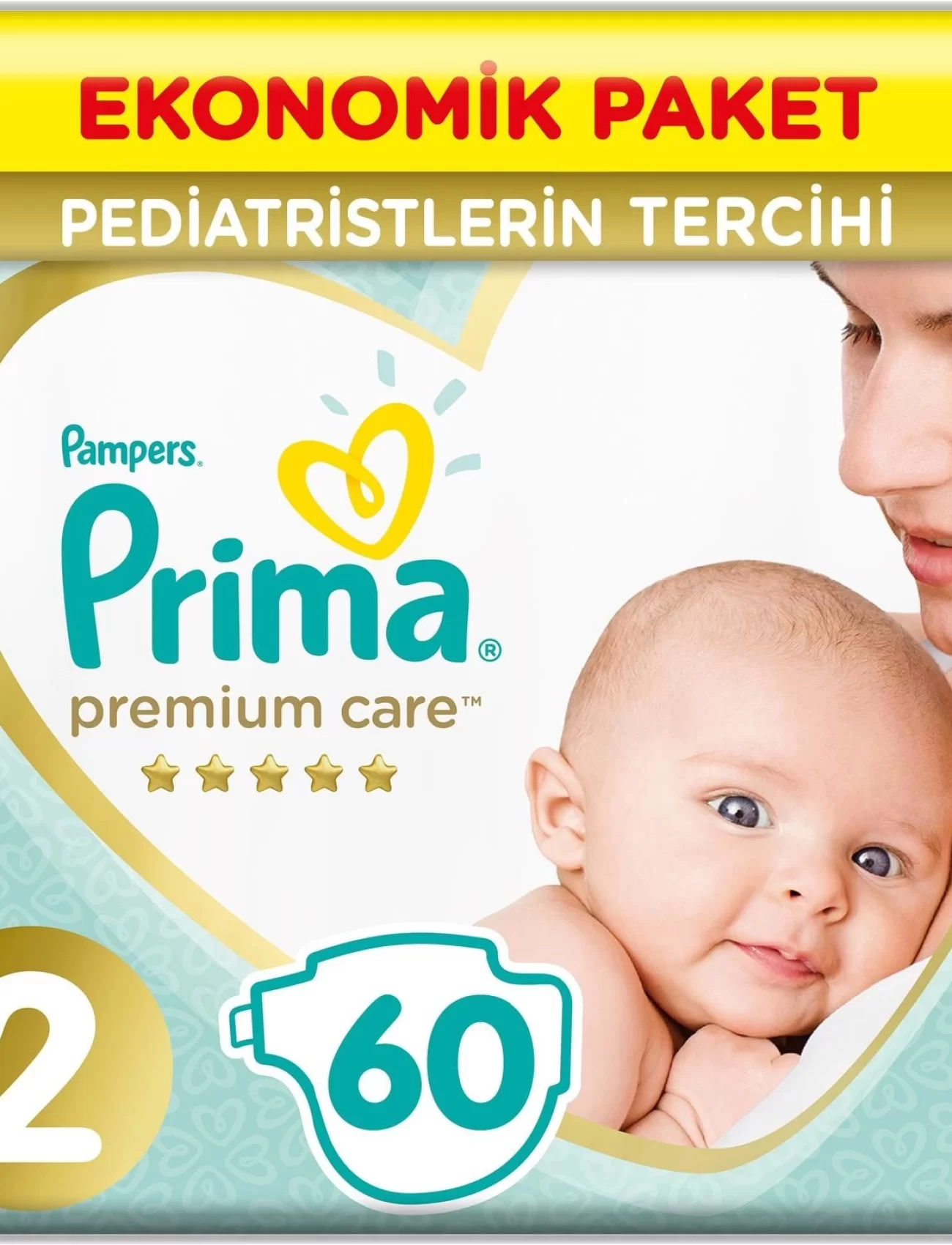 Prima Premium Care Bebek Bezi Eko Paket 2 Beden 60 Adet