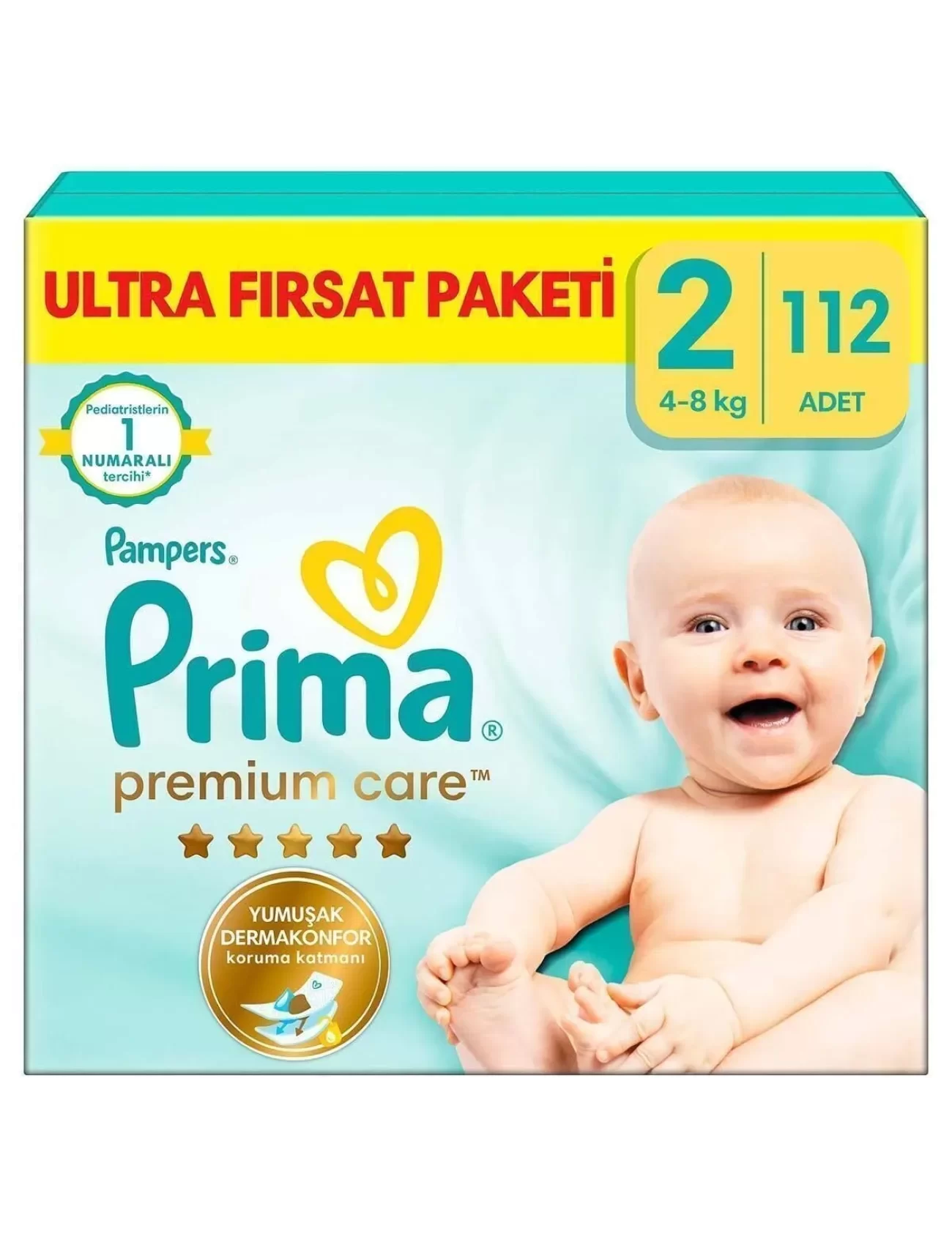 Prima Premium Care Bebek Bezi Fırsat Paketi 2 Beden 112 Adet