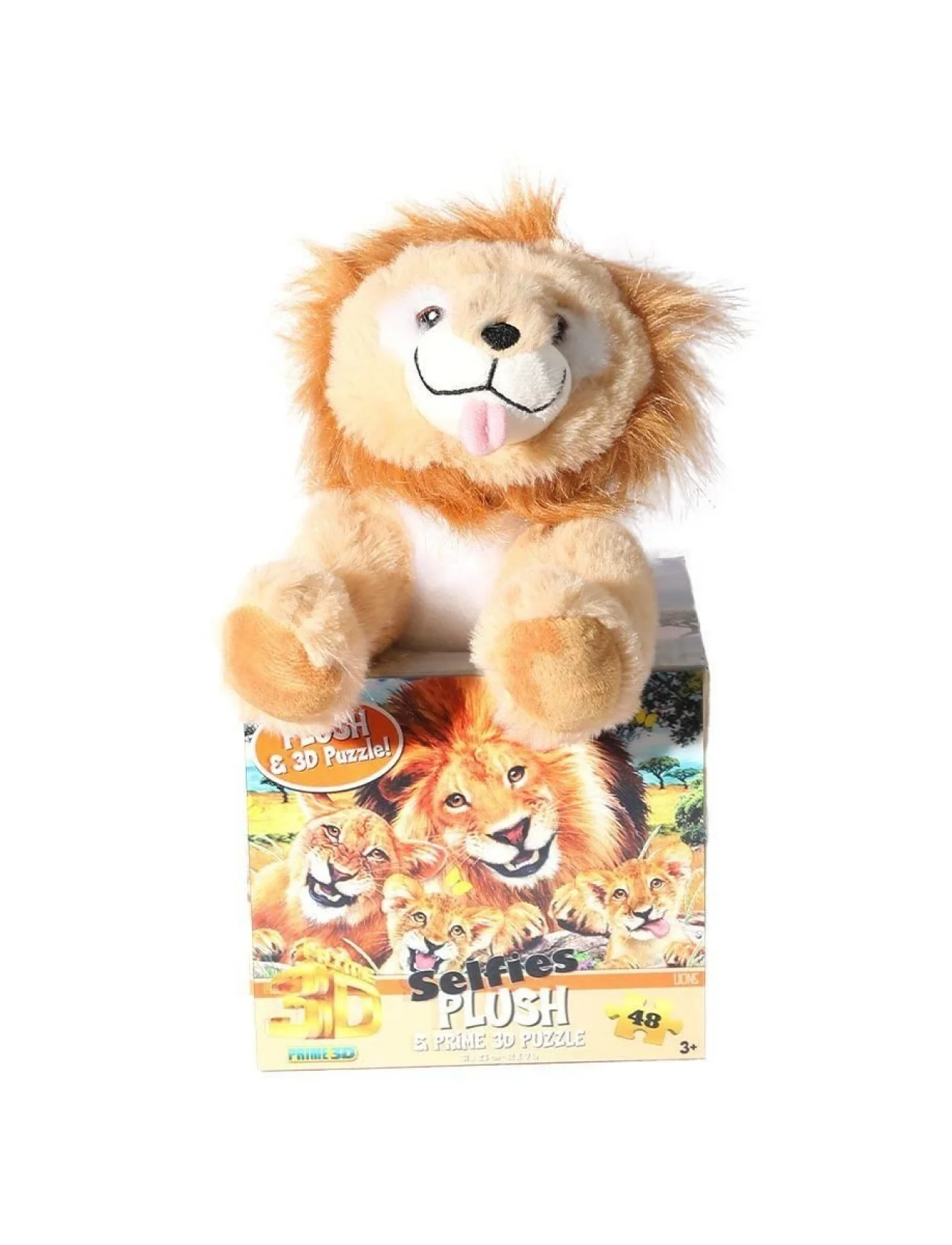 PRM 15803 Prime 3D Aslan Peluş Selfie 48 Parça Puzzle -Necotoys