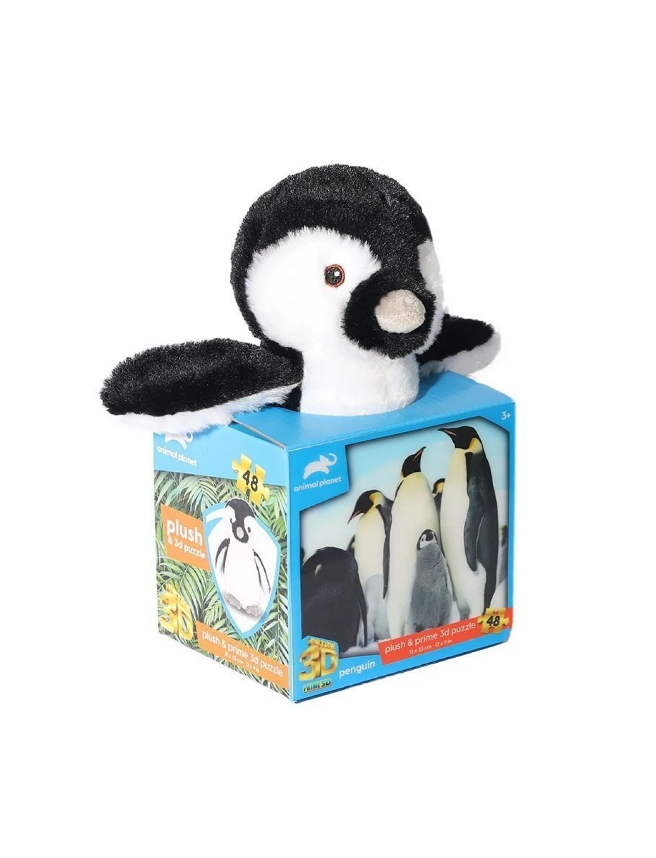 PRM 15809 Prime 3D Penguen Peluş ve Selfie 48 Parça Puzzle -Necotoys
