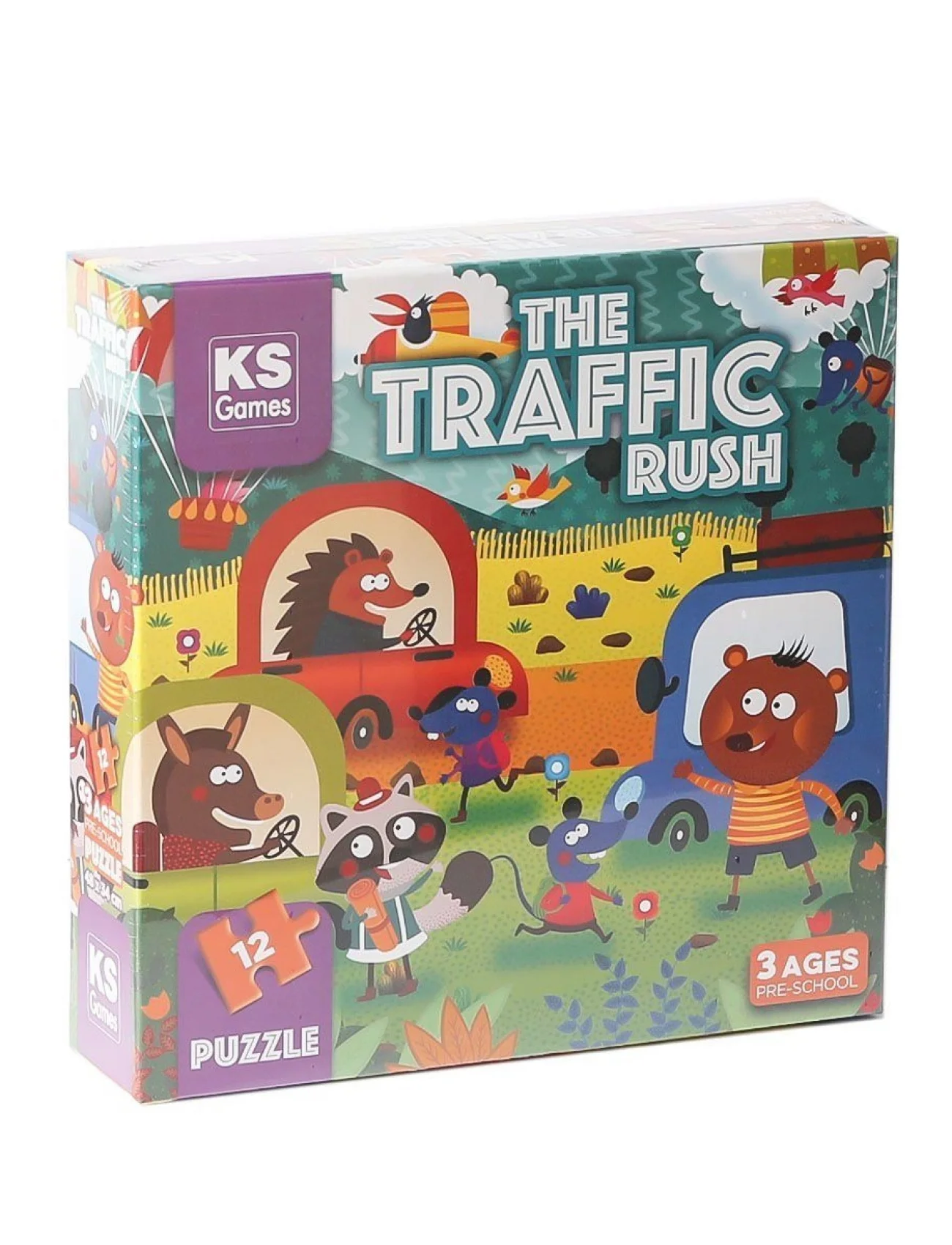 PRS 32702 The Traffic Rush Pre School Puzzle 12 Parça