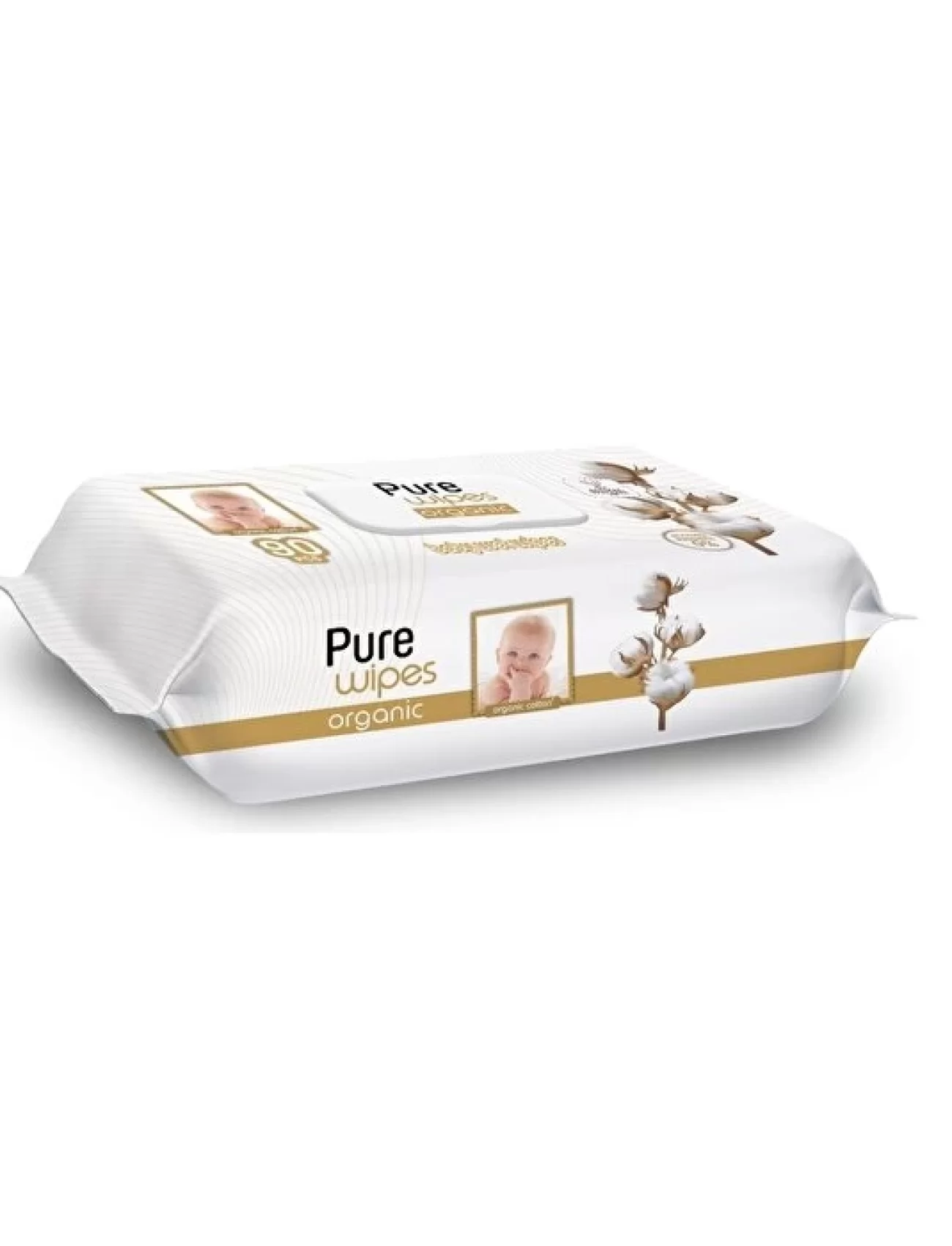 Pure Baby Organic Pamuk Islak Havlu Mendil 90 Yaprak