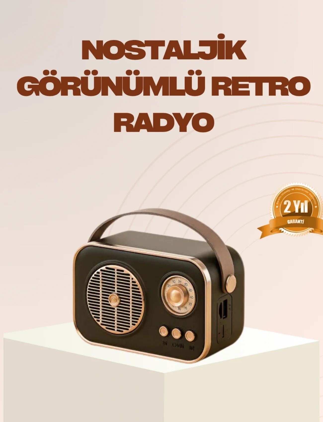 Retro Bluetooth Radyo – Nostaljik Tasarım, TF Kart ve USB Destekli
