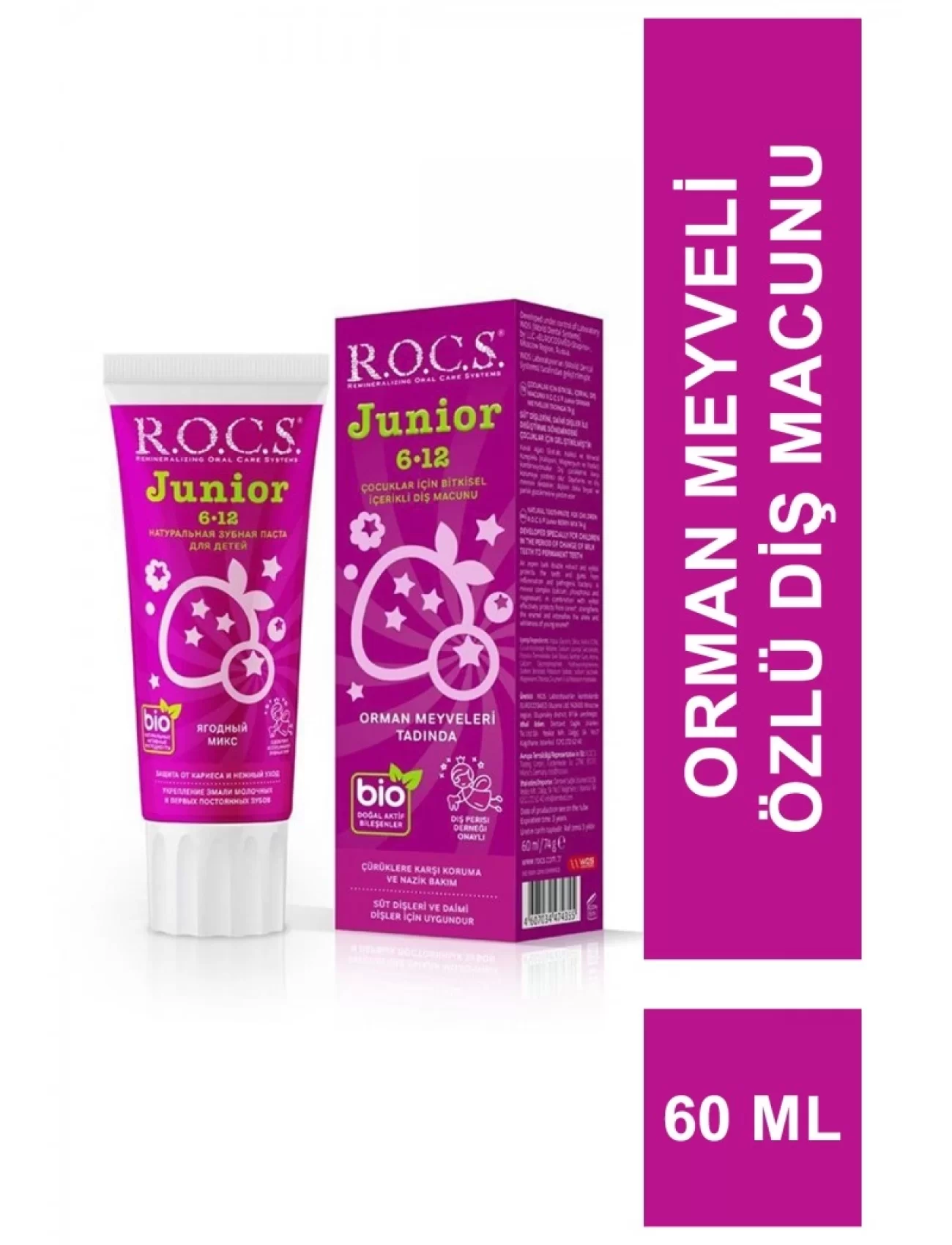 R.O.C.S.Junior Diş Macunu 6-12 Yaş 60 ml Orman Meyveleri