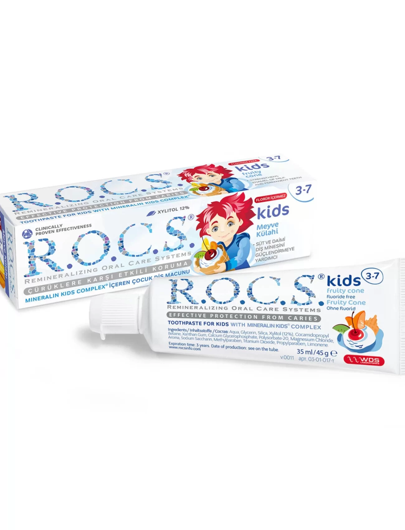 R.O.C.S.Kids Diş Macunu 3-7 Yaş 35 ml Meyve Külahı