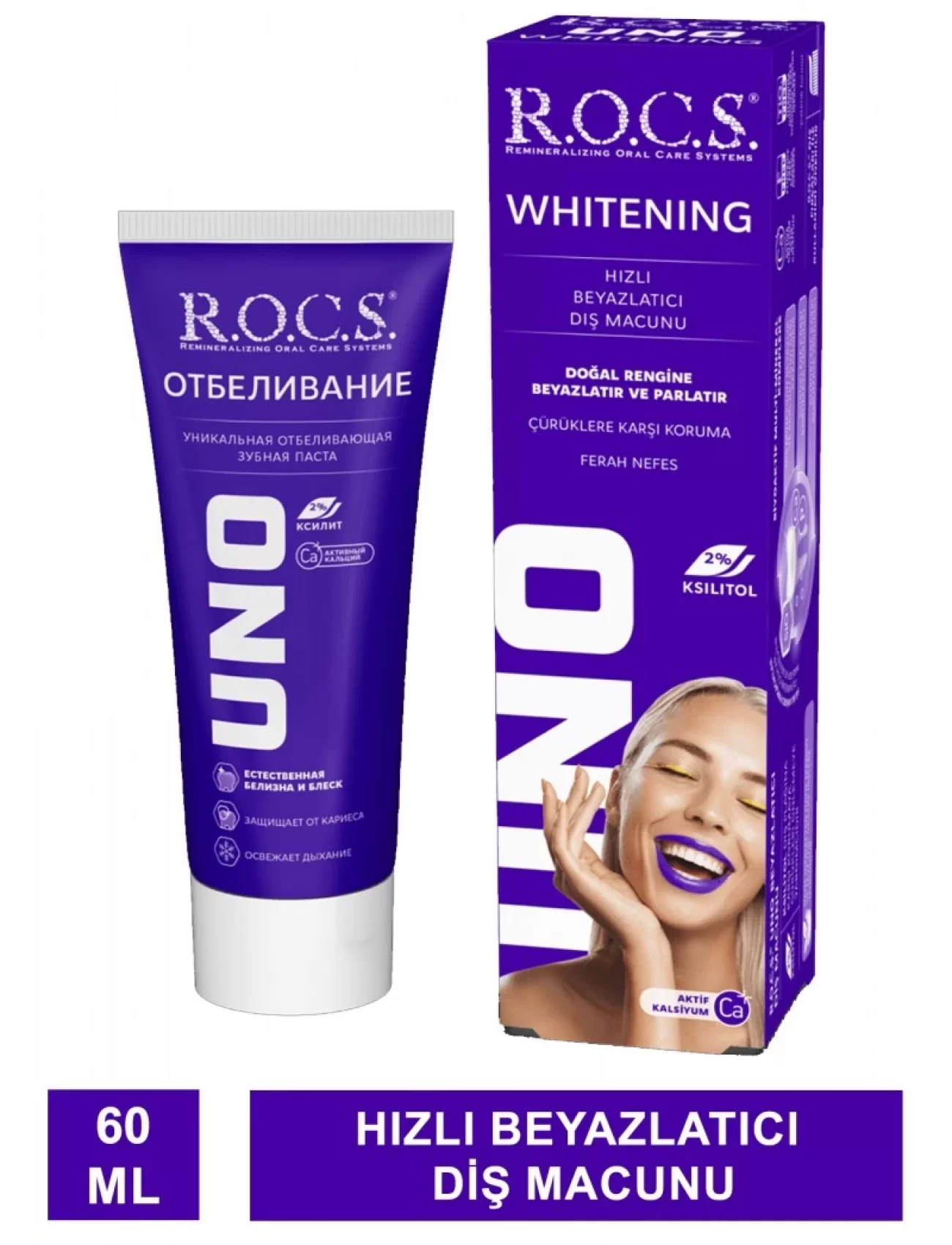 R.O.C.S.Uno Whitening Beyazlatıcı Diş Macunu 60 ml